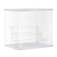 thumbnail image 1 of Unique Bargains Clear Acrylic Display Case with LED Light 3 Tier Dustproof Boxes for Collectibles(12.6x9.45x11.81)White, 1 of 7