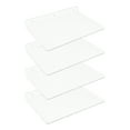 Unique Bargains Clear Acrylic Floating Shelves for Bathroom Bedroom Wall Display Shelf 11.8" x 7