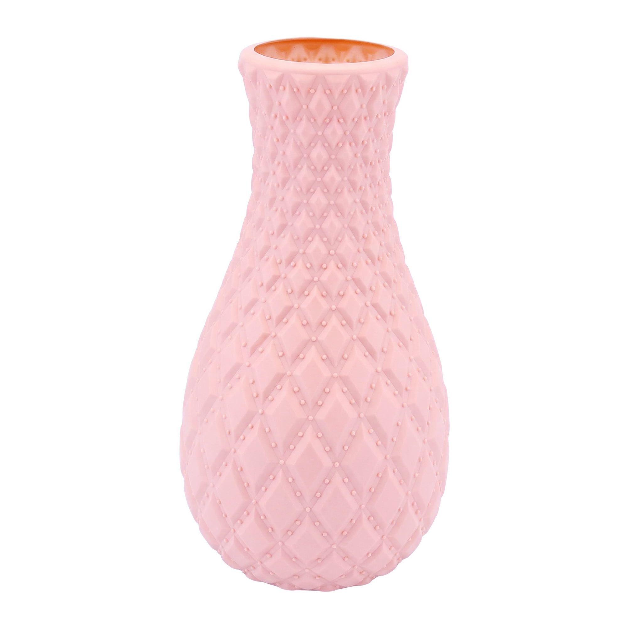 Unique Bargains Clear Acrylic Square Decorative Floral Vase Pink 3.9" x 3.9" x 8.9"