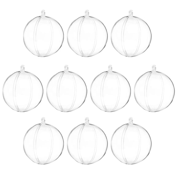 Unique Bargains Clear Fillable Balls Ornament Hanging Plastic Balls Clear 2.2"
