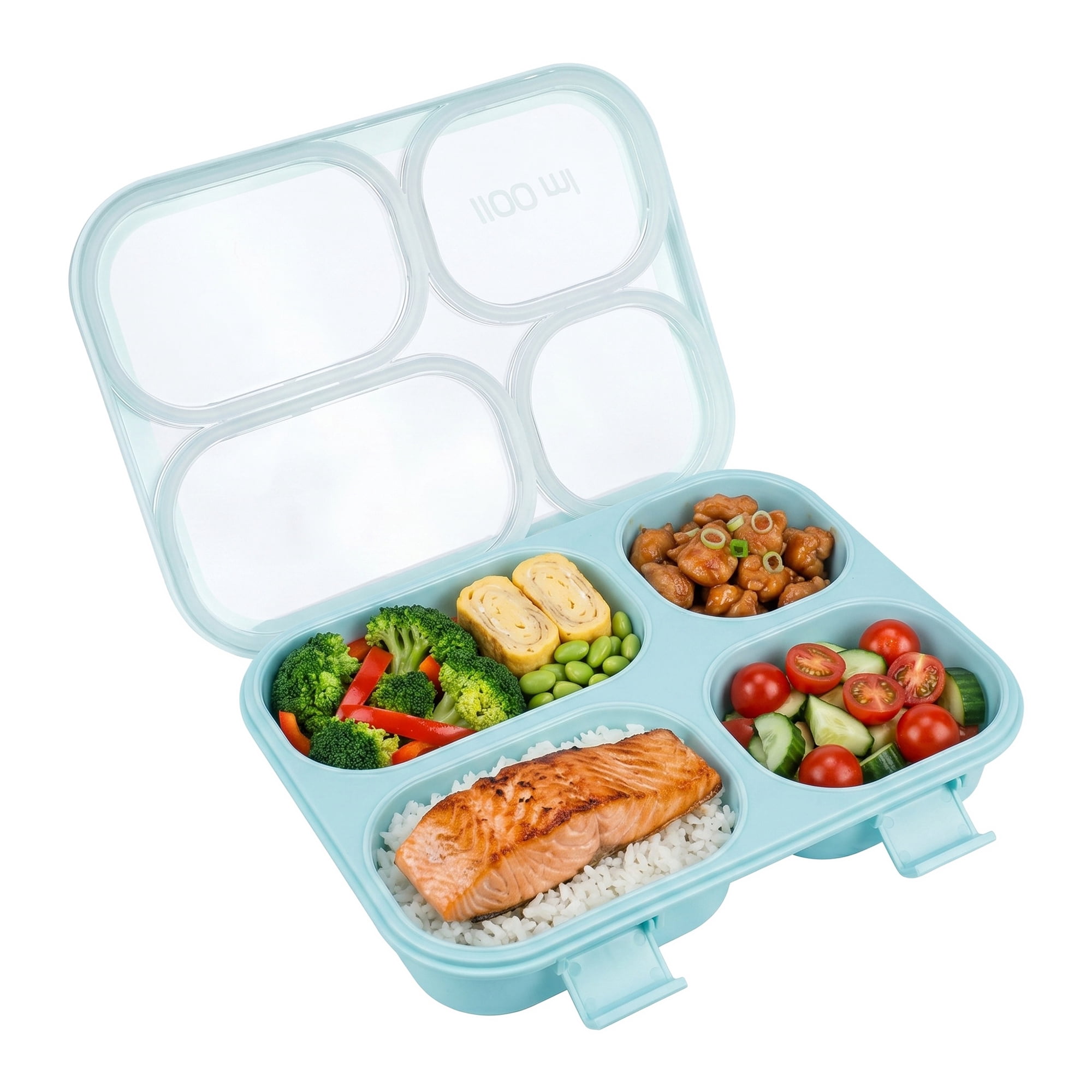 Unique Bargains Clear Lid Leak Resistant Meal Lunch Bento Box for Work Blue-2