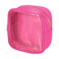 thumbnail image 1 of Unique Bargains Clear Mini Makeup Bag Small Makeup Bag Transparent Cosmetic Zipper Pouch for Purse Rose Red, 1 of 7