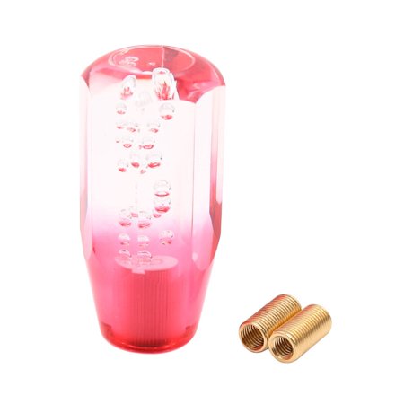 Unique Bargains Clear Pink Fuax Crystal Octangle Gear Shift Knob Shifter Stick Lever for Car Pink