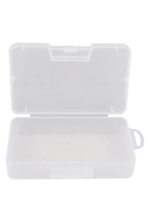 Clear Plastic 5.51'' x 3.35'' x 1.57'' Jewelry Earring Fish Hook Case Box Holder