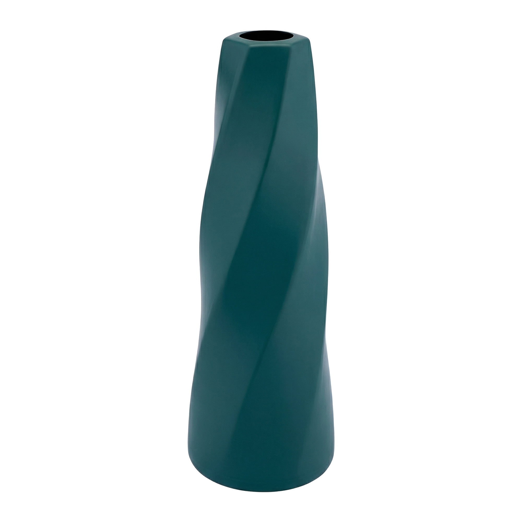 Unique Bargains Clear Plastic Bud Unbreakable Decorative Vase Blue 2.8"L x 2.8"W x 8.3"H