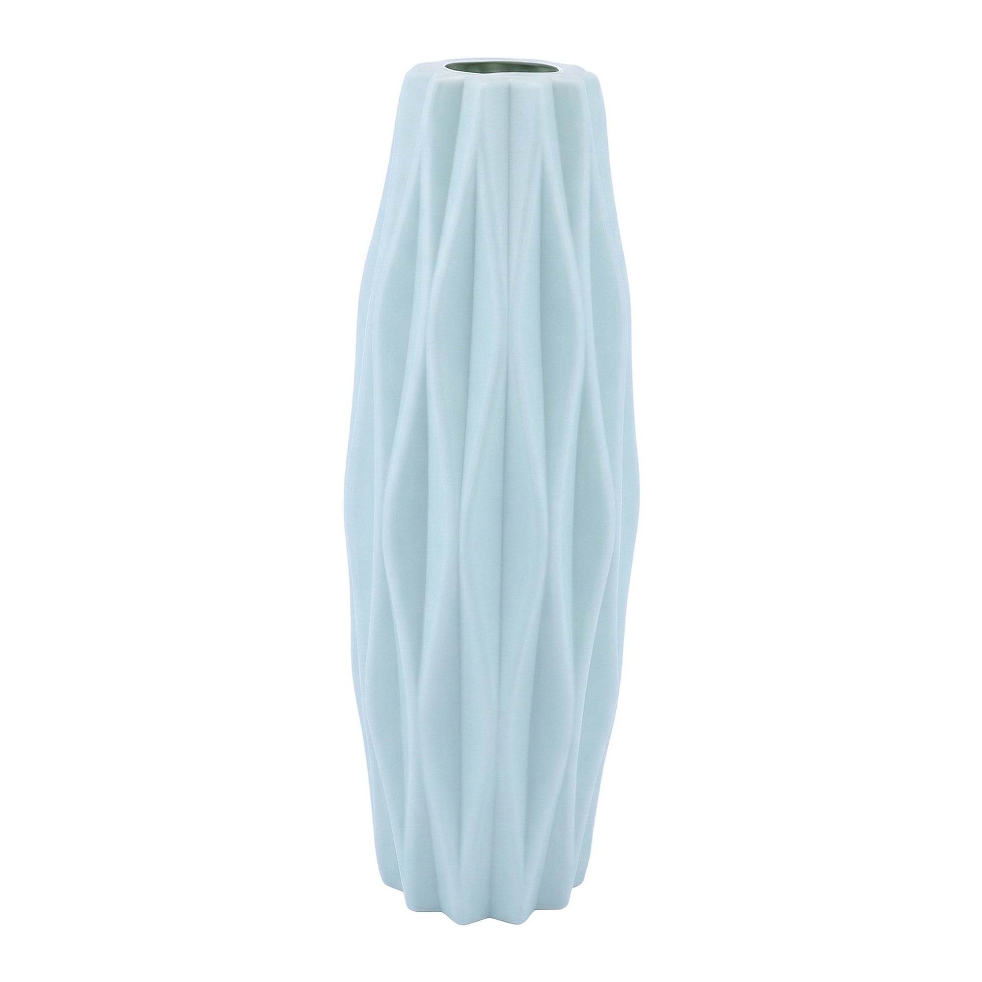 Unique Bargains Clear Plastic Slim Single Stem Bud Vase Green 1.8" x 1.8" x 8.3"