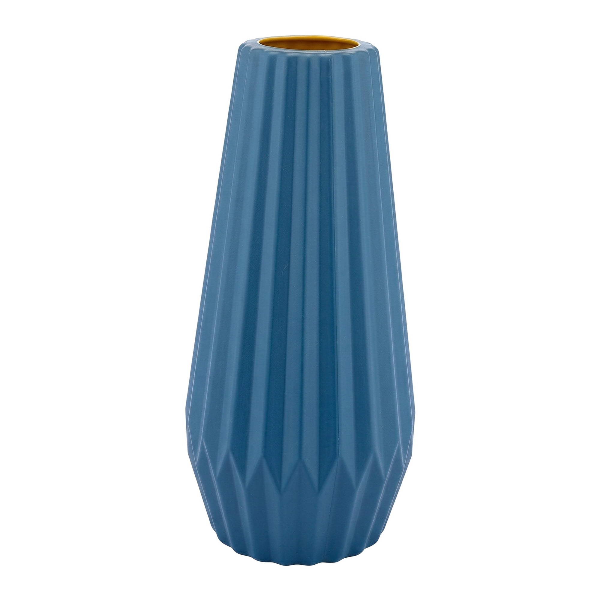 Unique Bargains Clear Plastic Tall Slim Bud Vase Blue 2.4" x 2.4" x 8.3"
