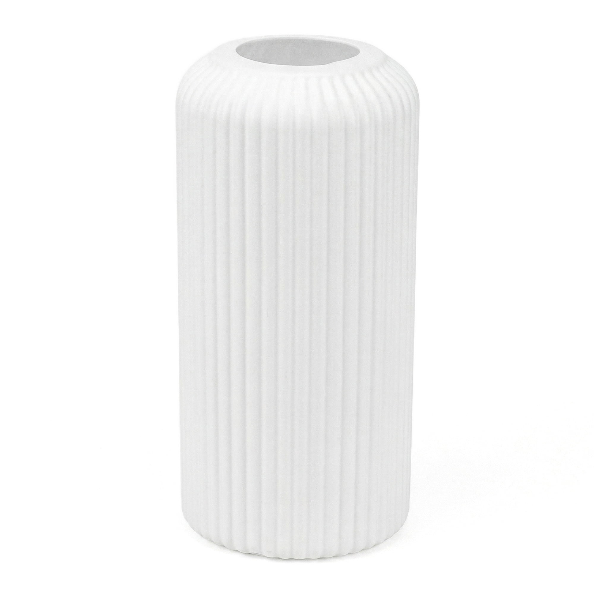 Unique Bargains Clear Plastic Unbreakable Small Bud Vase White 2" x 2" x 7.9"