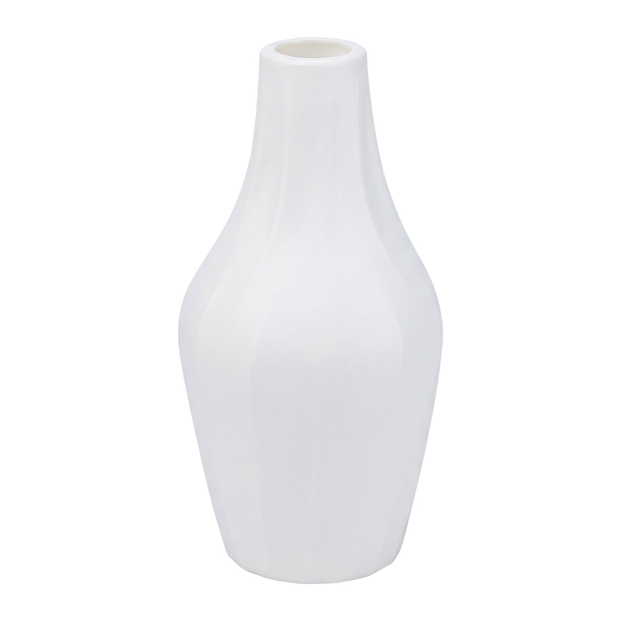 Unique Bargains Clear Plastic Wide Opening Small Bud Vase White 2.2" x 2.2" x 6.7"