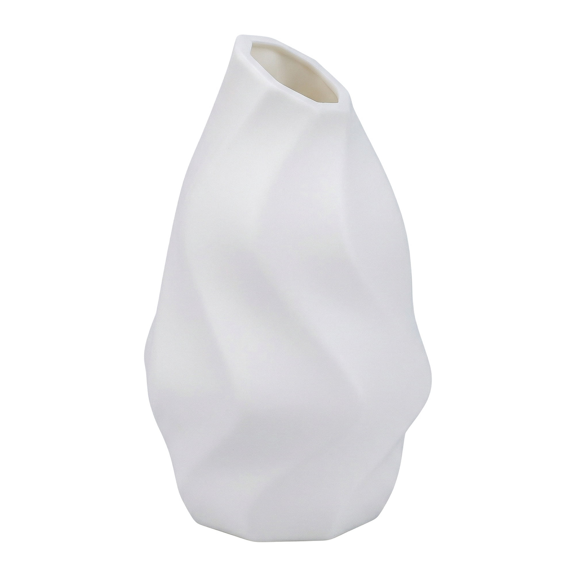 Unique Bargains Clear Plastic Wide Opening Small Bud Vase White 2.4" x 2.4" x 6.3"