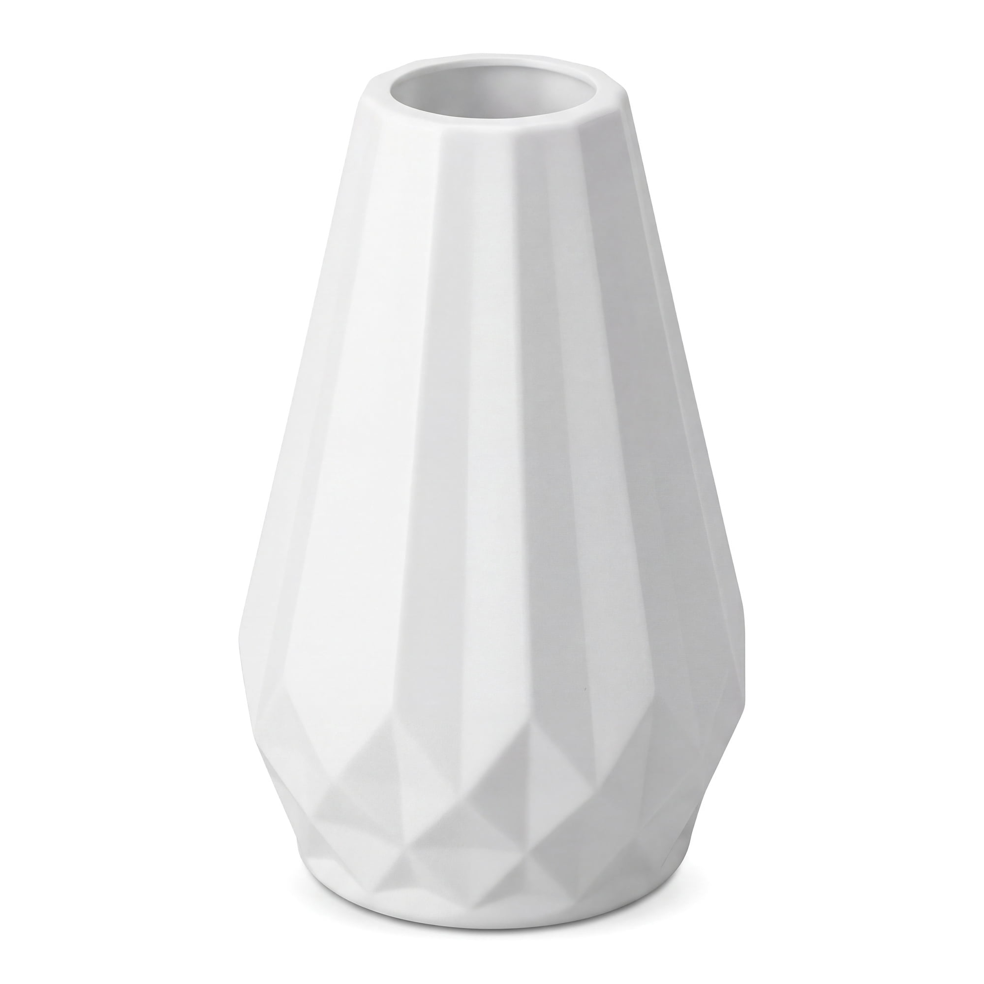Unique Bargains Clear Plastic Wide Opening Small Bud Vase White 3.9" x 3.9" x 5.9"