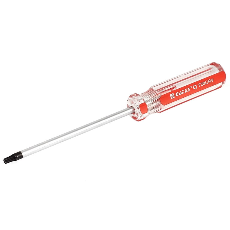 Unique Bargains Clear Red Plastic Handle T20 Magnetic Torx