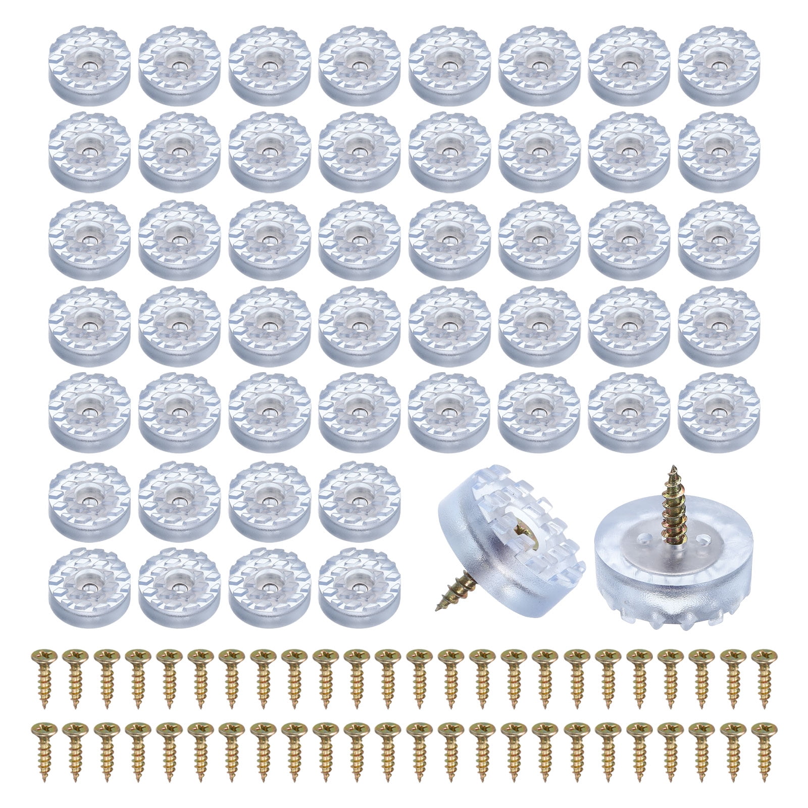 Unique Bargains Clear Round Rubber Bumpers Washers Cutting Board Feet 0.35"H x 0.94"D