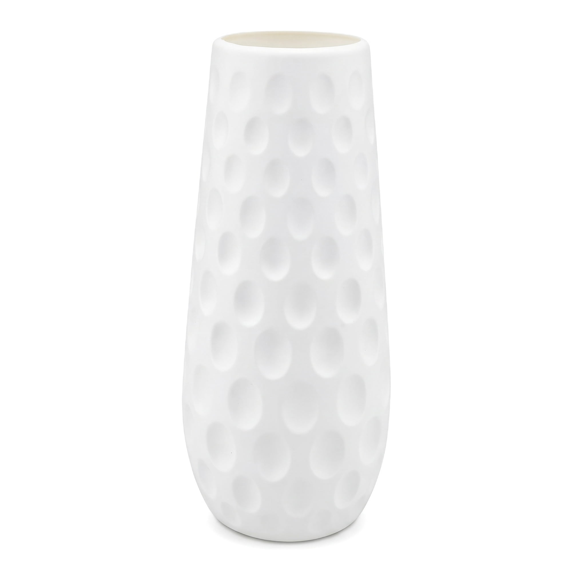 Unique Bargains Clear Tapered Plastic Vase Decorative Vase White 3.1" x 3.1" x 9.1"