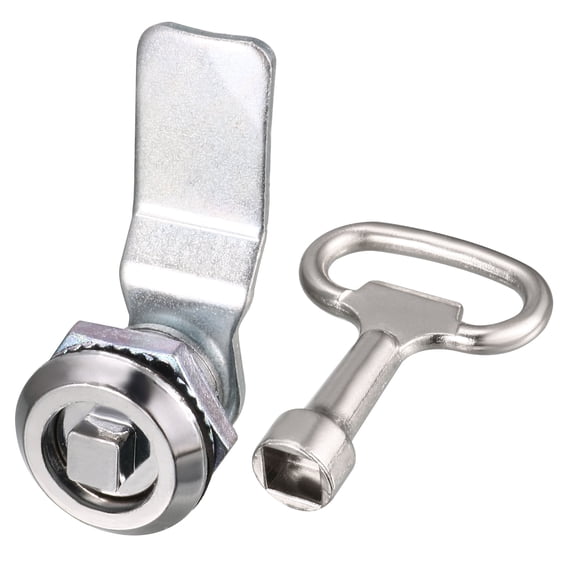 Unique Bargains Closet Door Drawer Zinc Alloy Panel Tubular Cam Lock with Square Socket Key