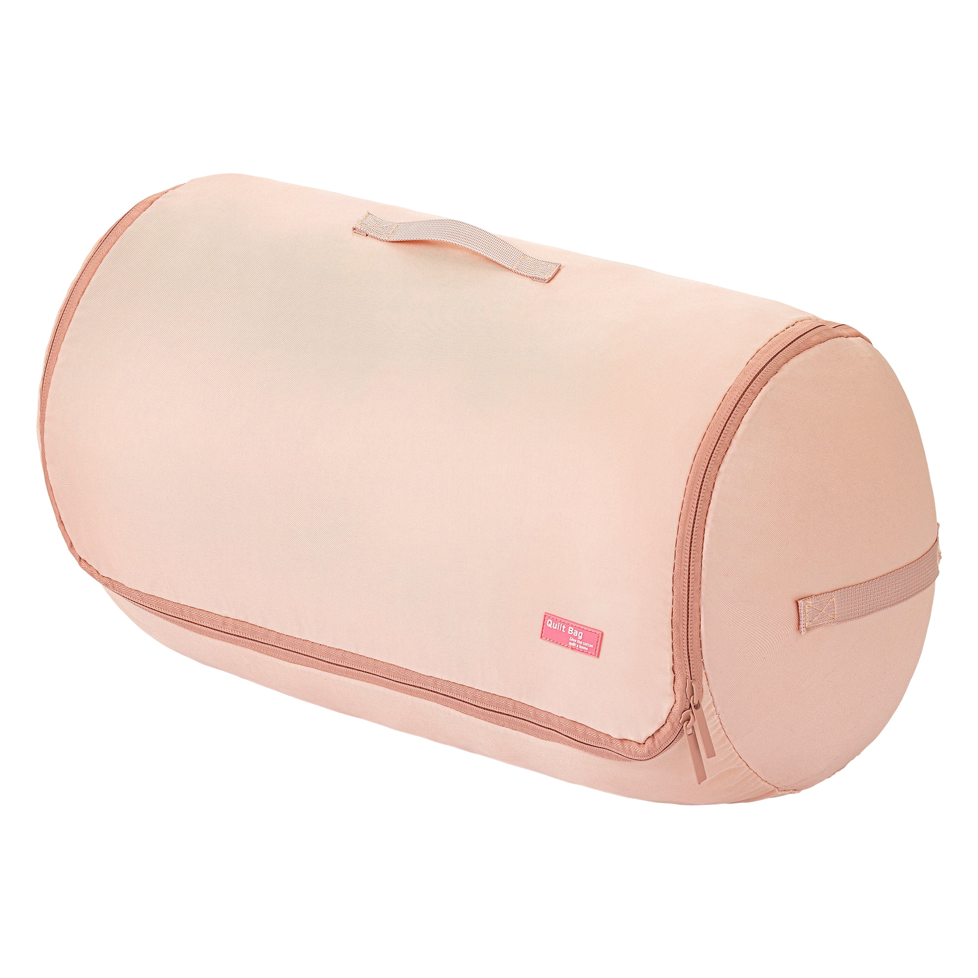 Unique Bargains Clothes Storage Expandable Cylinder Moving Bag Pink 13.4"x13.4"x19.7"