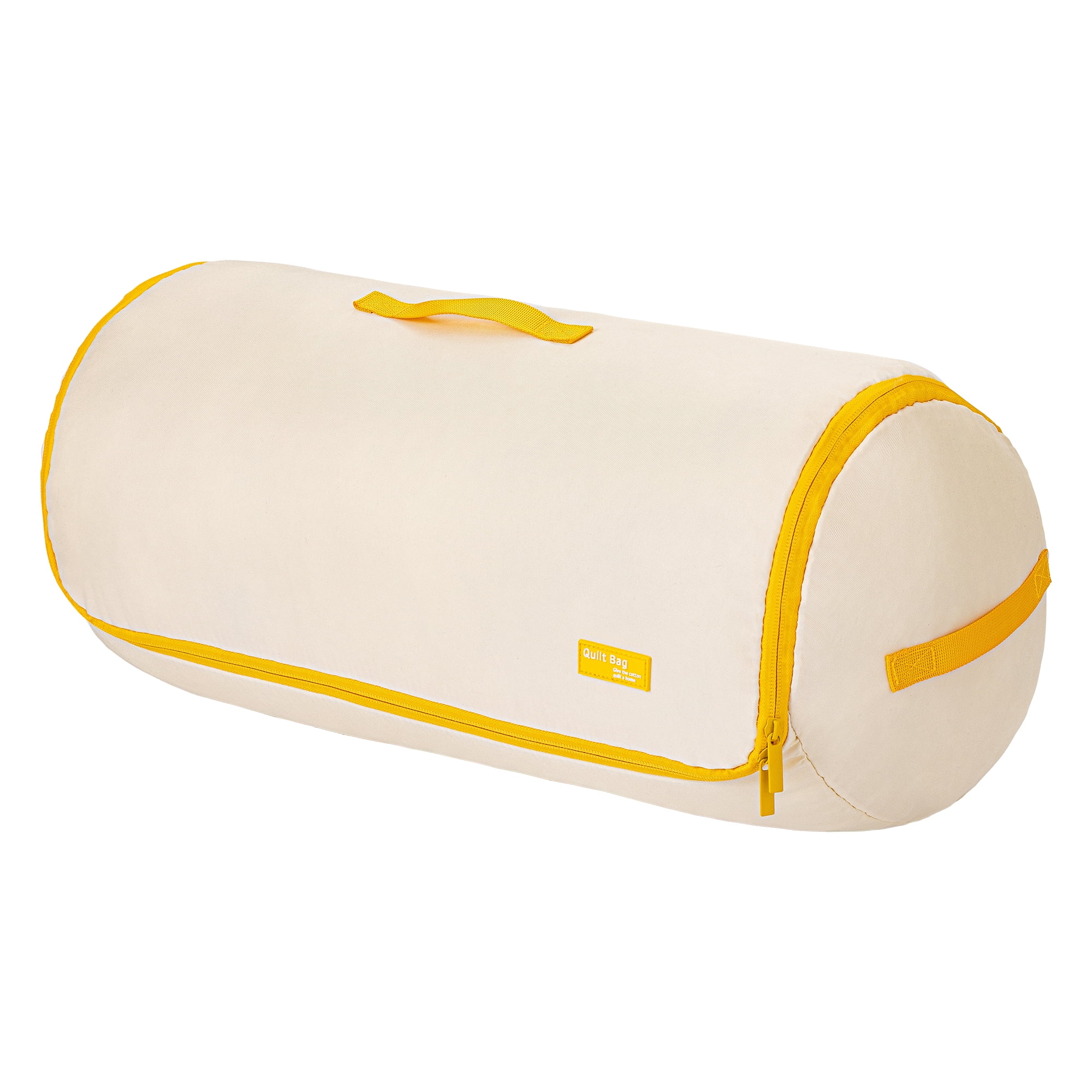 Unique Bargains Clothes Storage Expandable Cylinder Moving Bag Yellow 9.4"x9.4"x19.7"