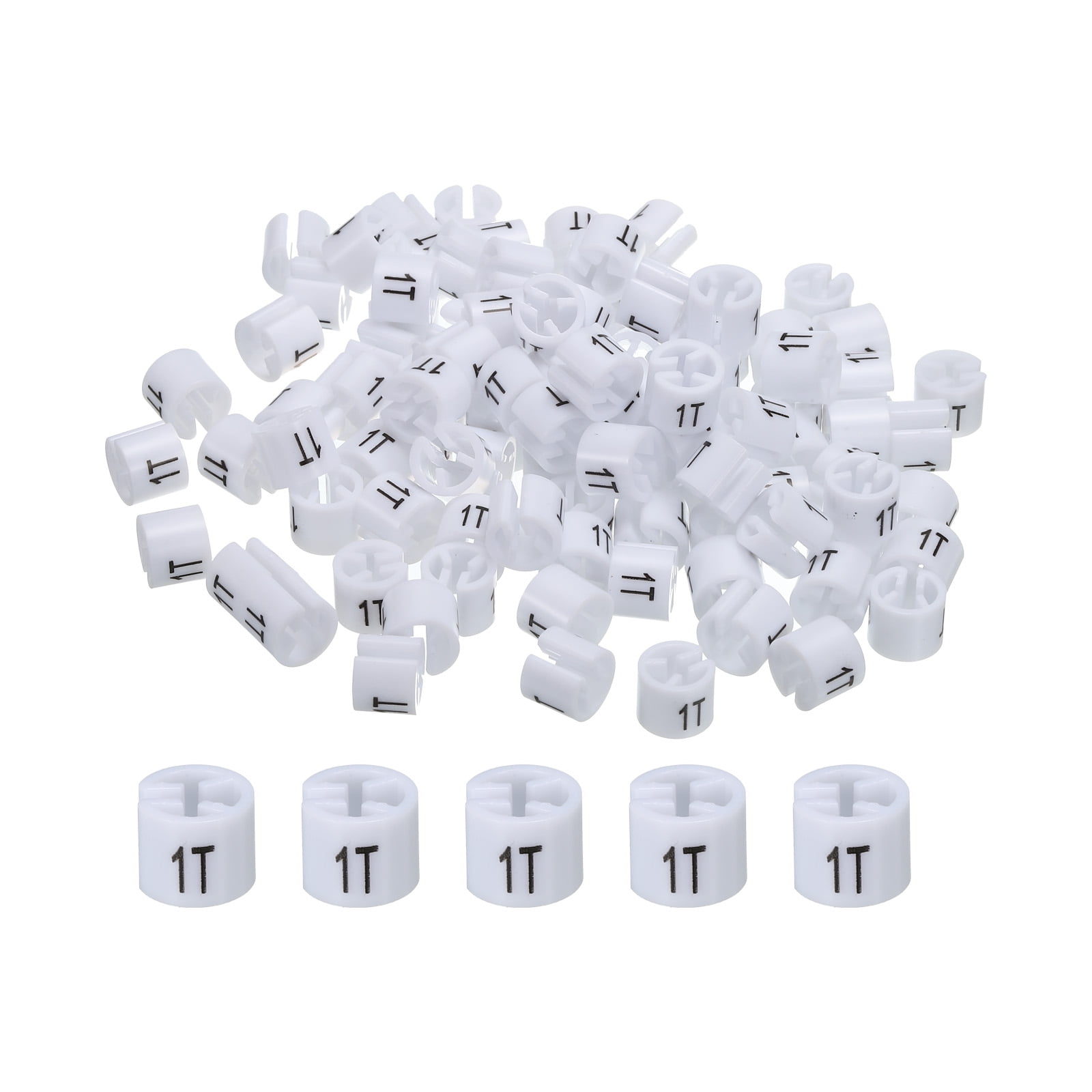 Unique Bargains Clothes Hanger Marker Colored Hanger Garment Markers Tag White 1T