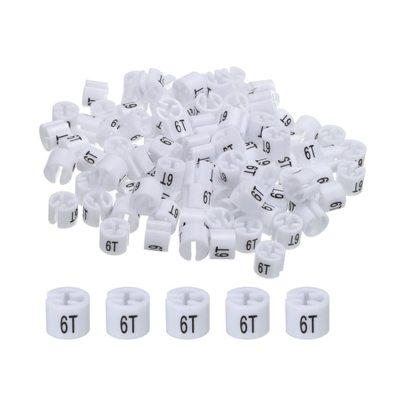 Unique Bargains Clothes Hanger Marker Colored Hanger Garment Markers Tag White 6T