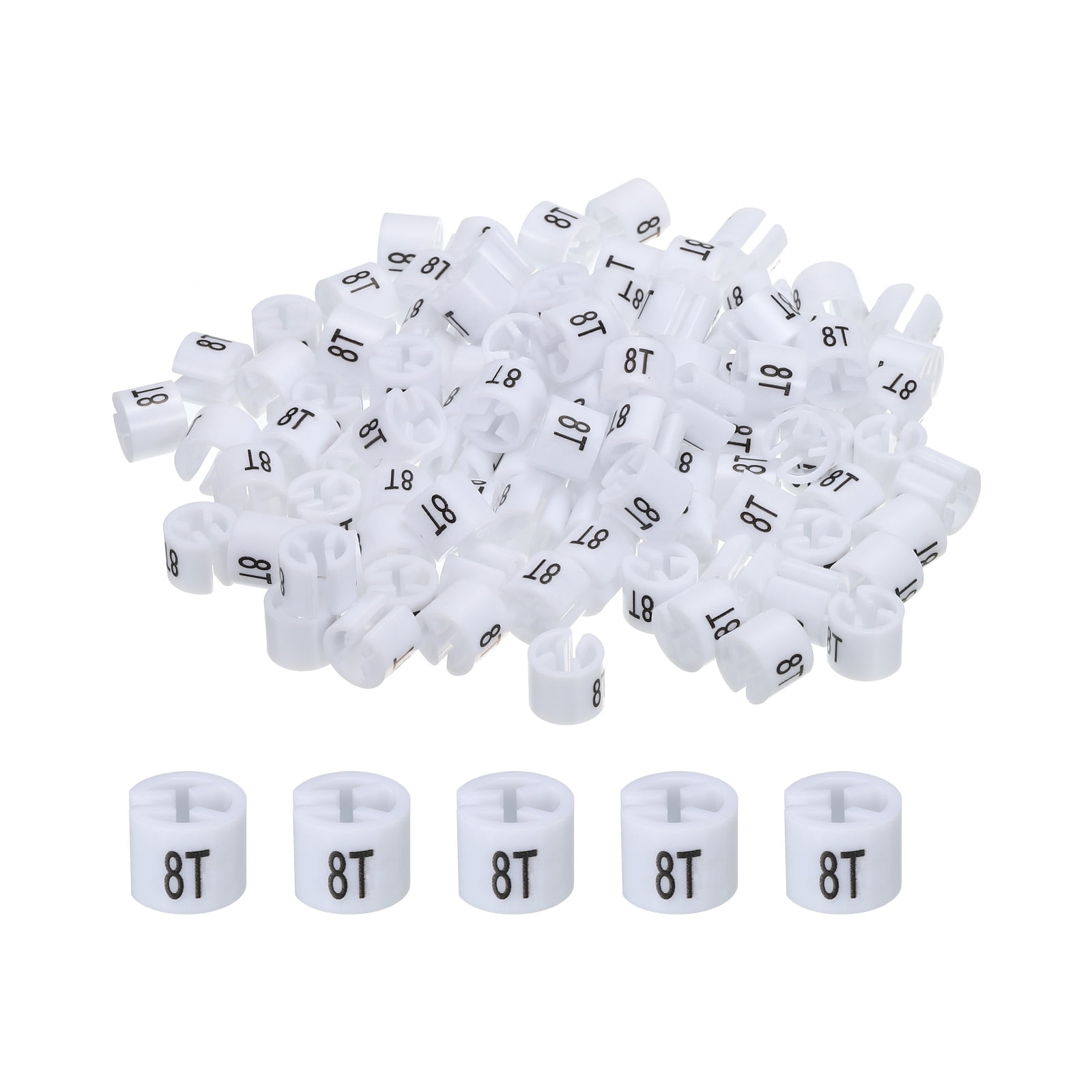 Unique Bargains Clothes Hanger Marker Colored Hanger Garment Markers Tag White 8T