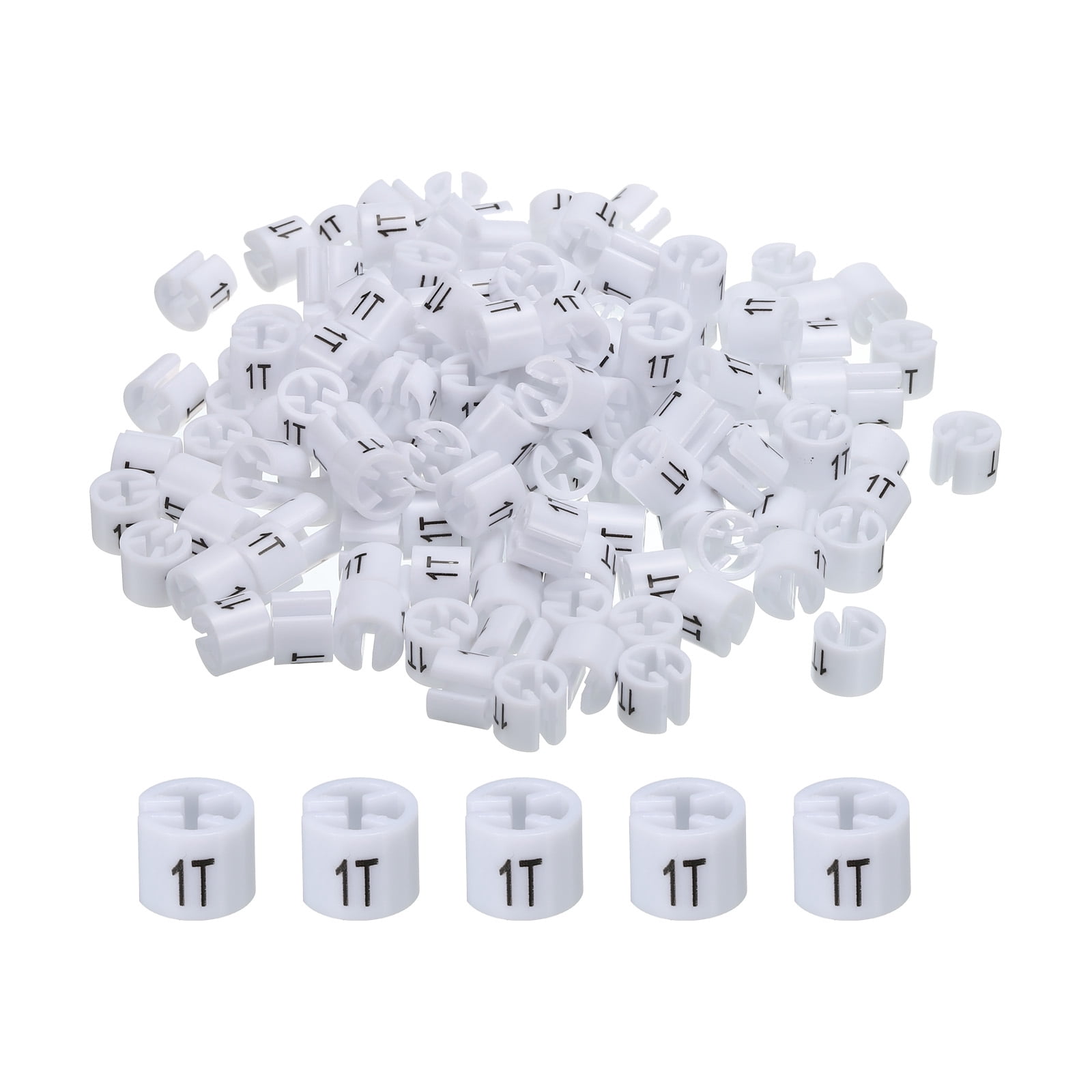 Unique Bargains Clothes Hanger Marker Colored Hanger Sizer Garment Markers Tag White 1T