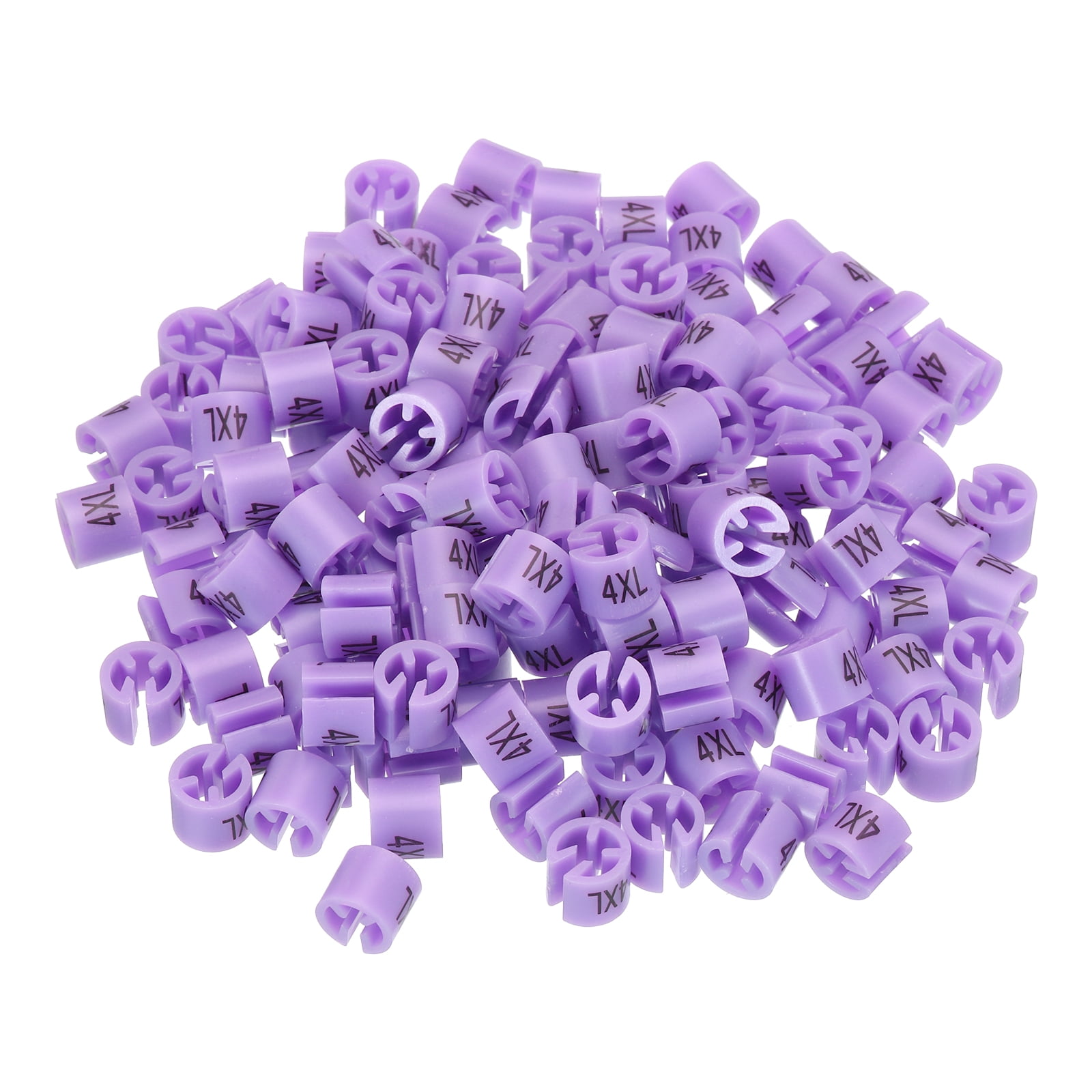 Unique Bargains Clothes Hanger Markers Tags, Fit 3.5mm Rod Garment Hanger Clips 4XL Purple