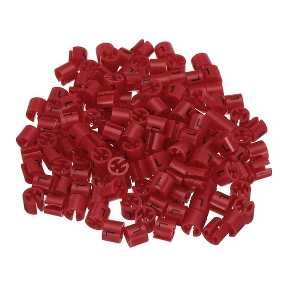 Unique Bargains Clothes Hanger Markers Tags, Fit 3.5mm Rod Garment Hanger Clips L Red