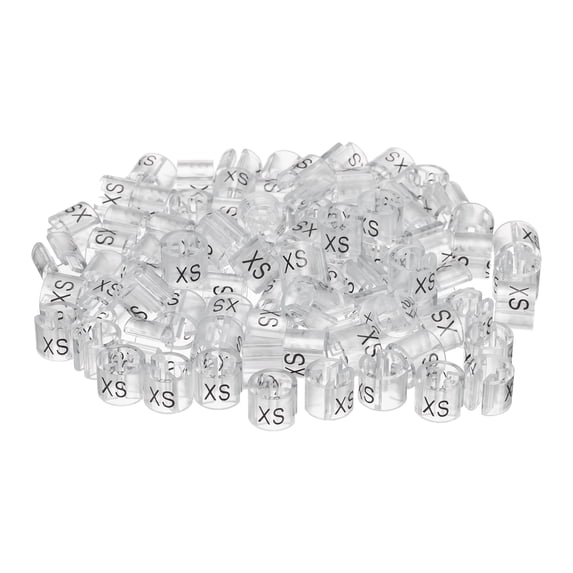 Unique Bargains Clothes Hanger Markers XS Tags for Organizing Clothing Hangers XS Clear