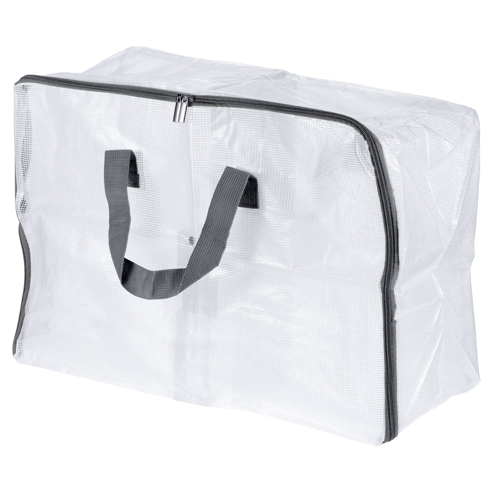 Unique Bargains Clothes Organizer Foldable Moving Tote Bag Gray 21.65"x8.66"x14.96"