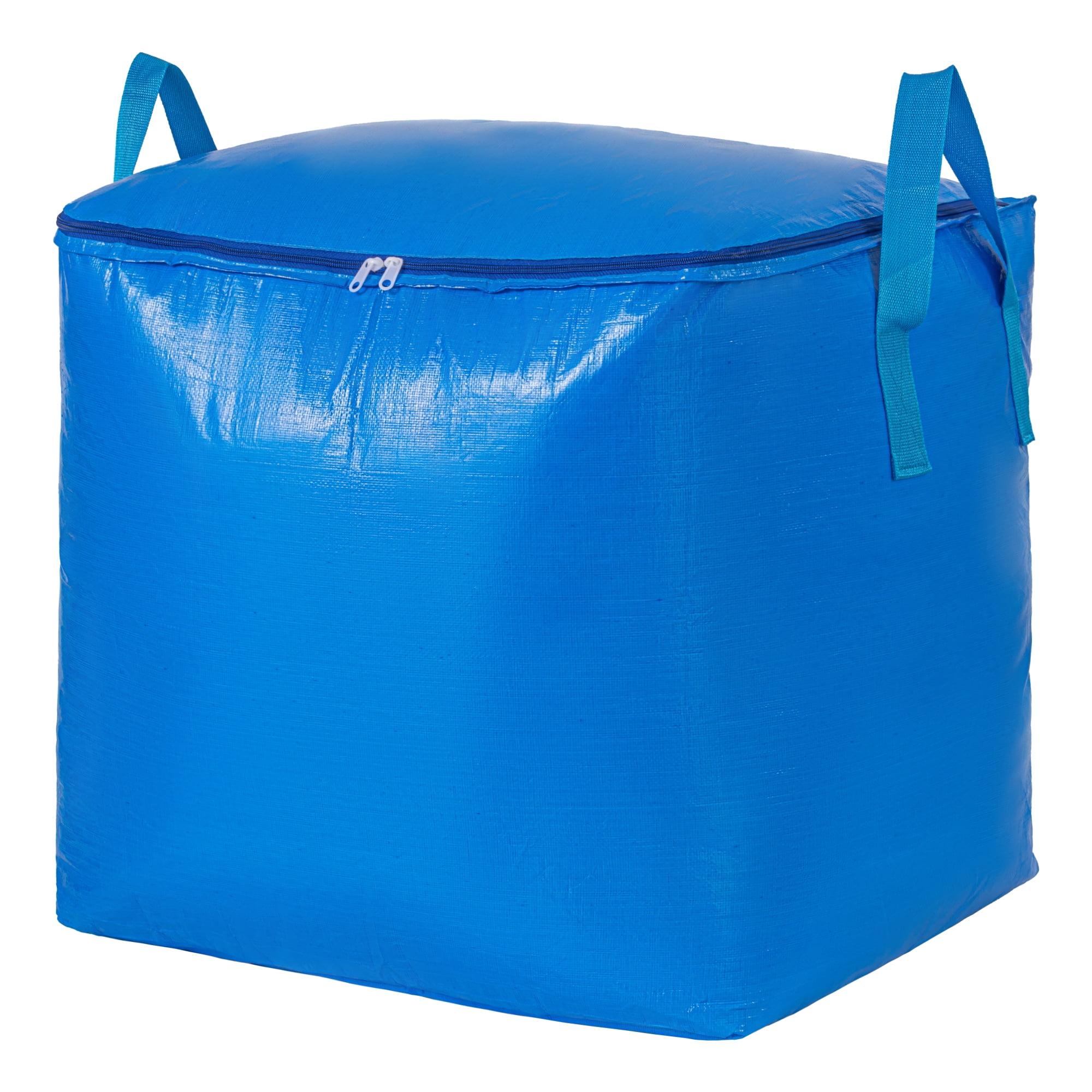 Unique Bargains Clothes Storage Bag with Handles Blue 23.6"x19.7"x23.6"