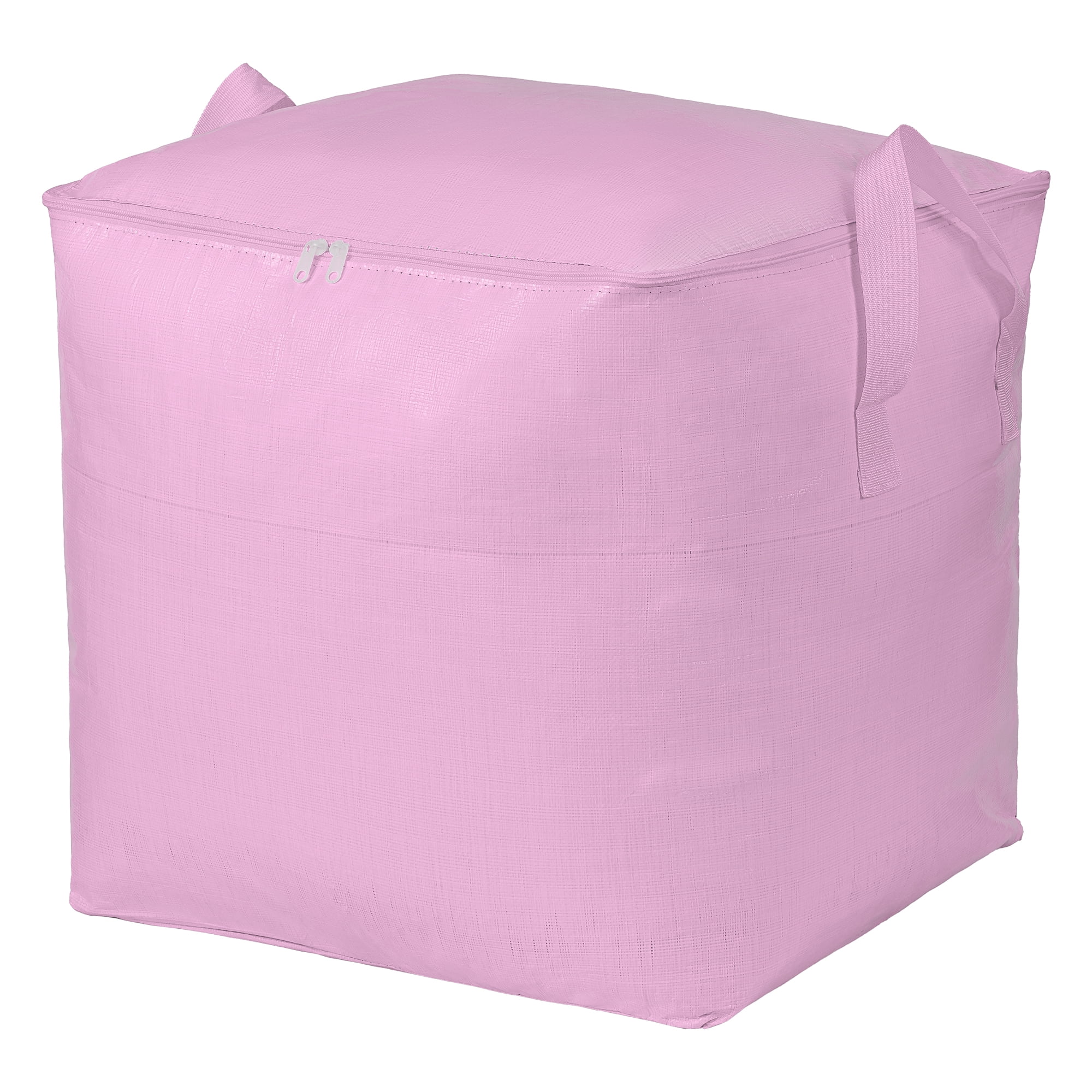 Unique Bargains Clothes Storage Bag with Handles Pink 23.6"x19.7"x23.6"
