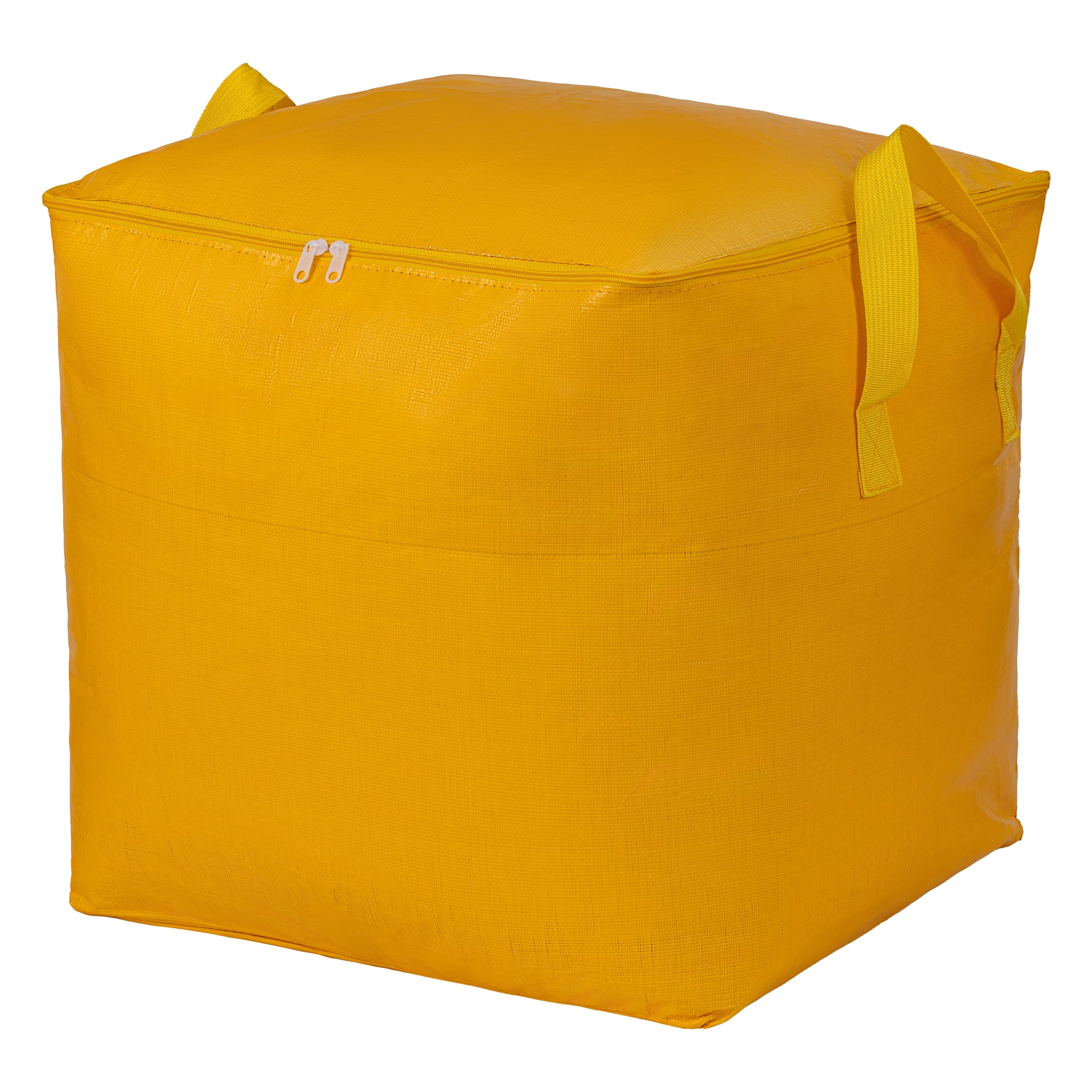 Unique Bargains Clothes Storage Bag with Handles Yellow 23.6"x19.7"x23.6"