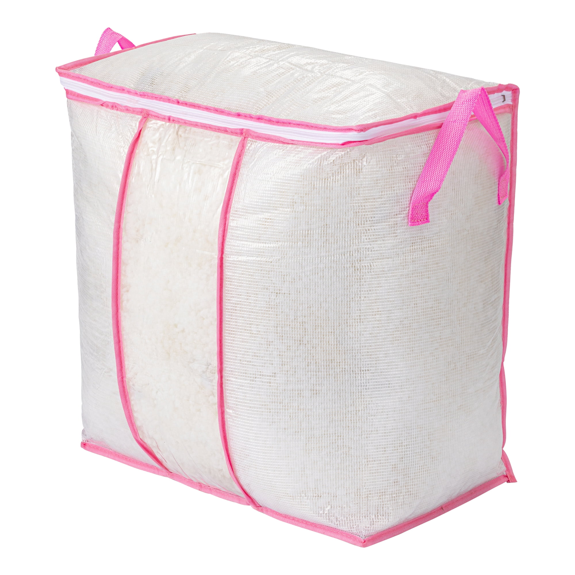 Unique Bargains Clothes Storage Bags for Organizing Comforter Pink 18.1"x10.2"x18.9"