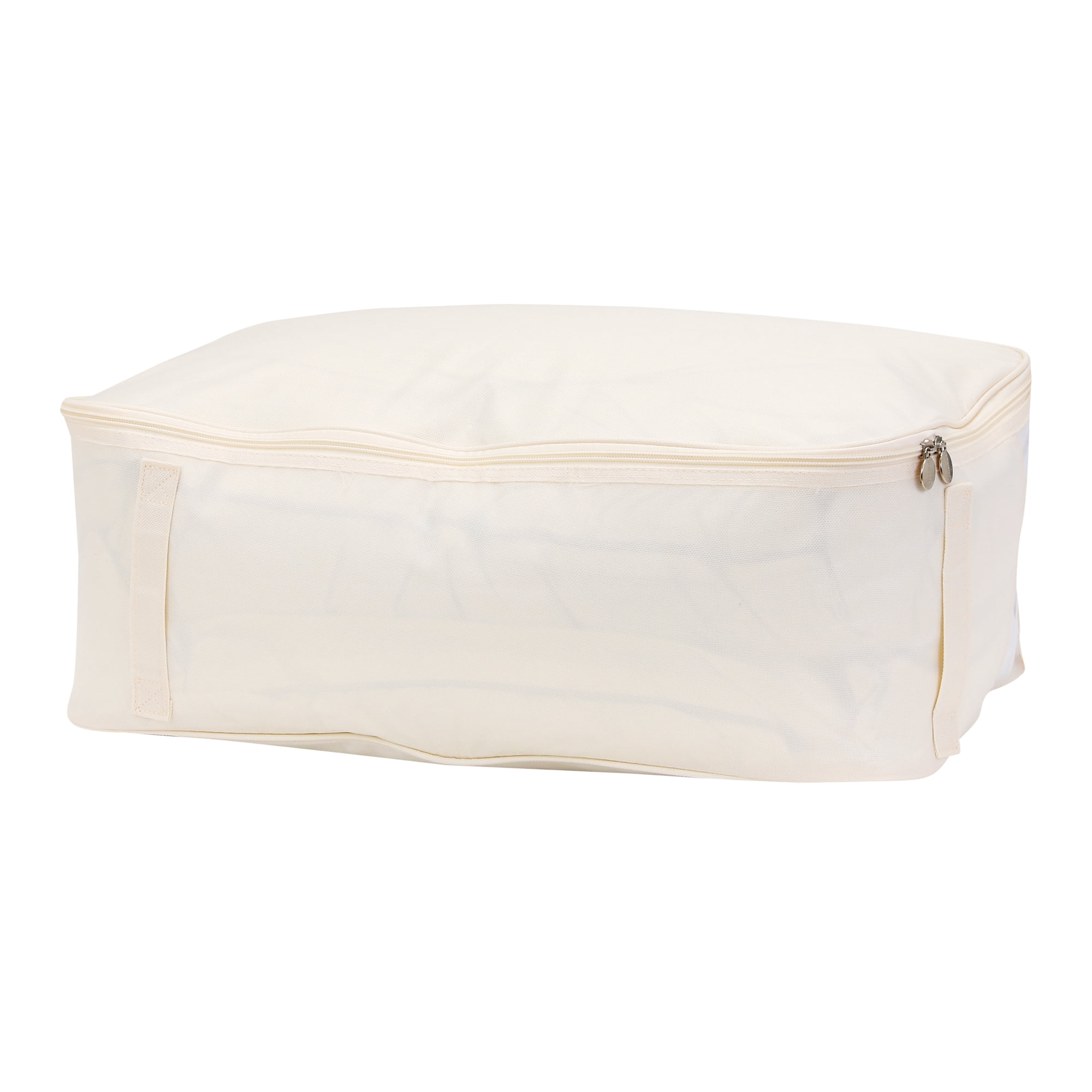 Unique Bargains Clothes Storage Bags for Closet Organizers w Handles Beige 21x12.5x8in