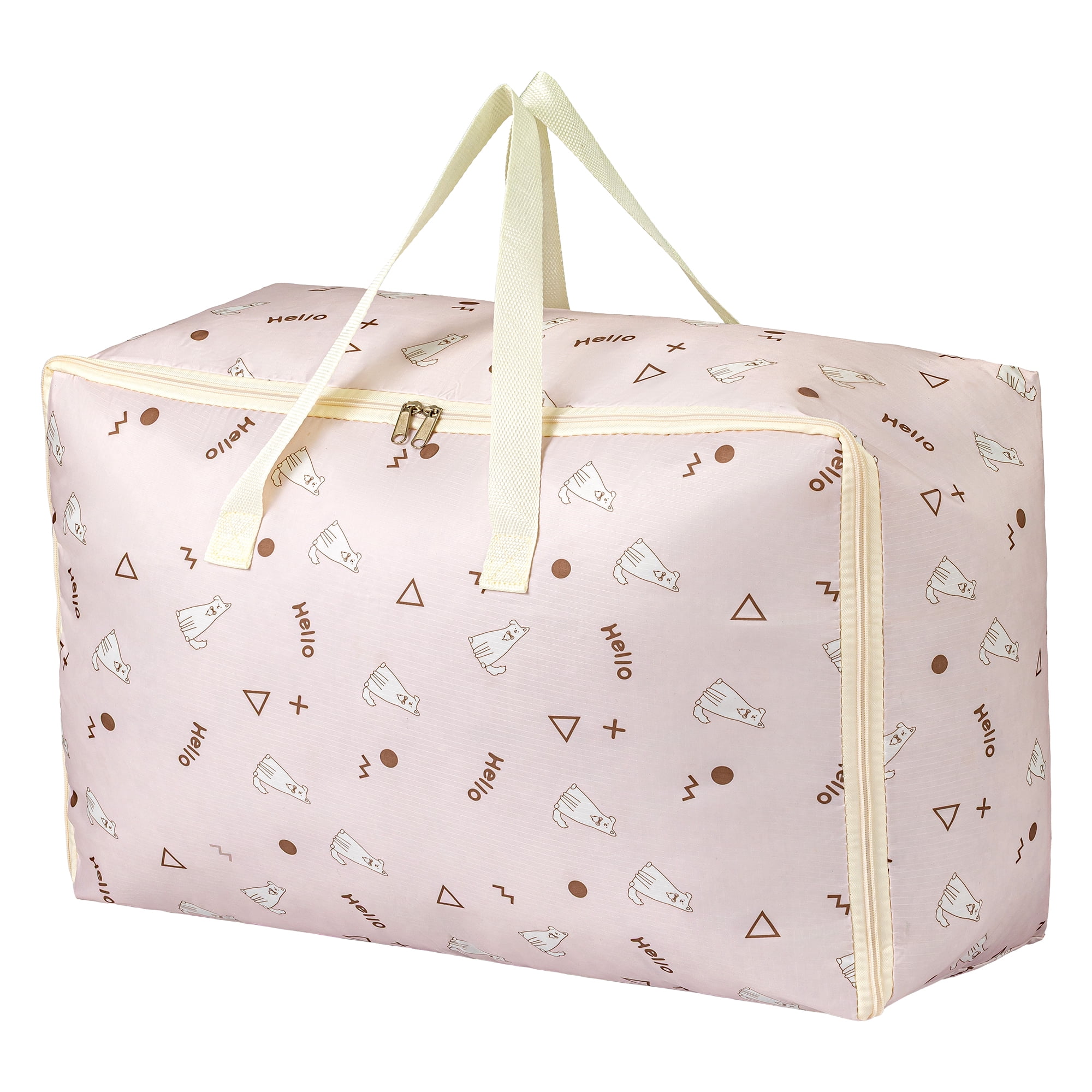 Unique Bargains Clothes Storage Bags for Organizing Clothing Light Pink 21.3"x13"x7.5"
