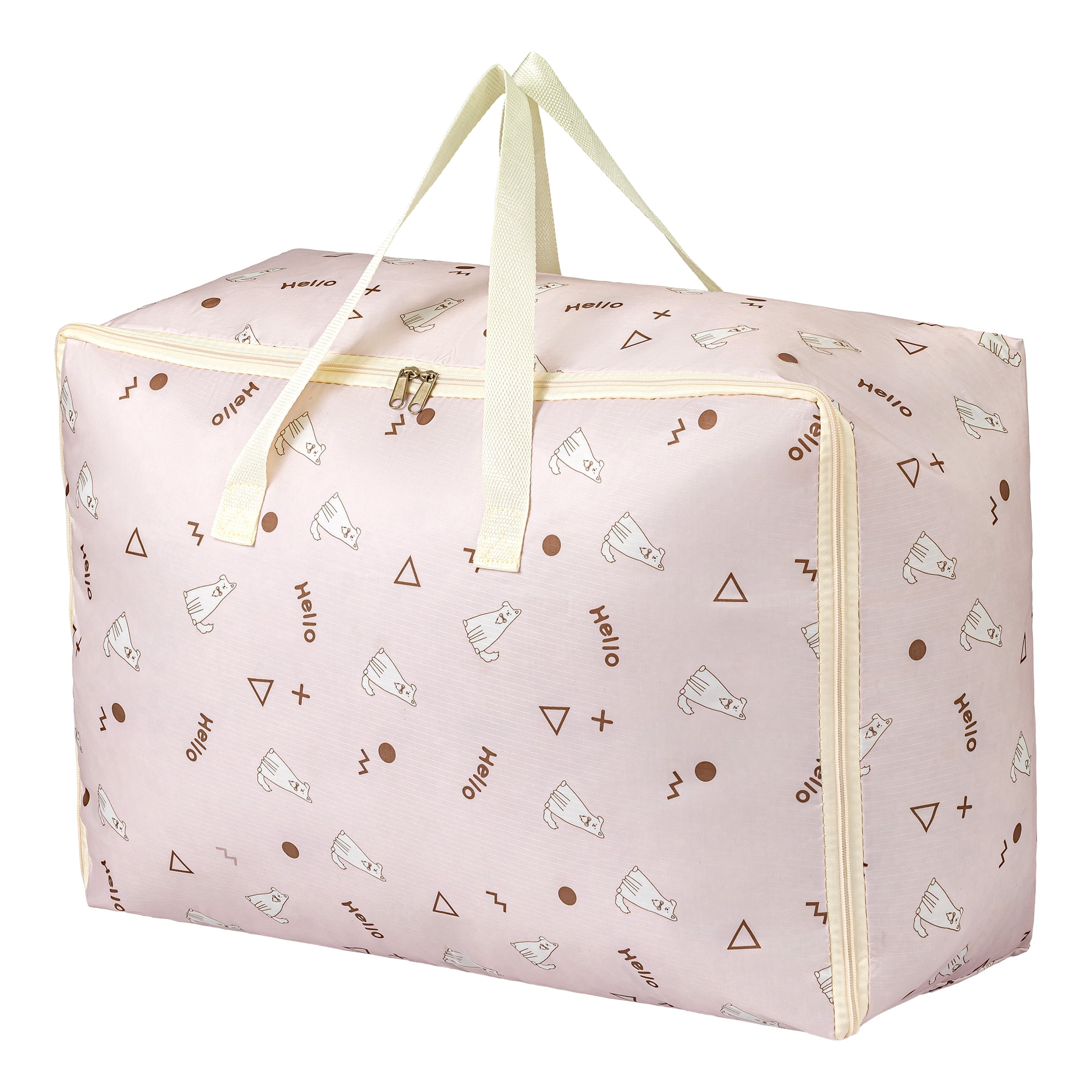 Unique Bargains Clothes Storage Bags for Organizing Clothing Light Pink 23.2"x15.7"x9.4"
