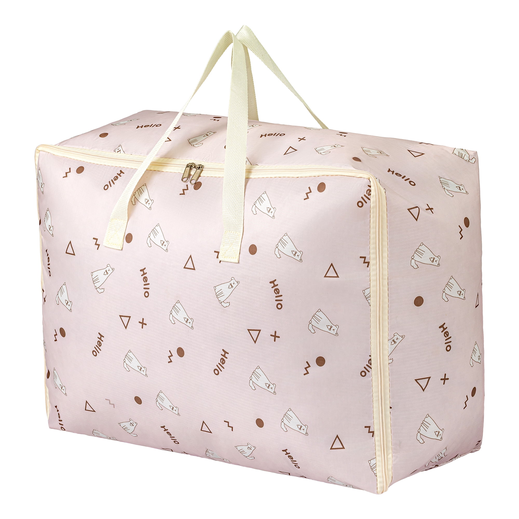 Unique Bargains Clothes Storage Bags for Organizing Clothing Light Pink 23.2"x19.7"x10.6"