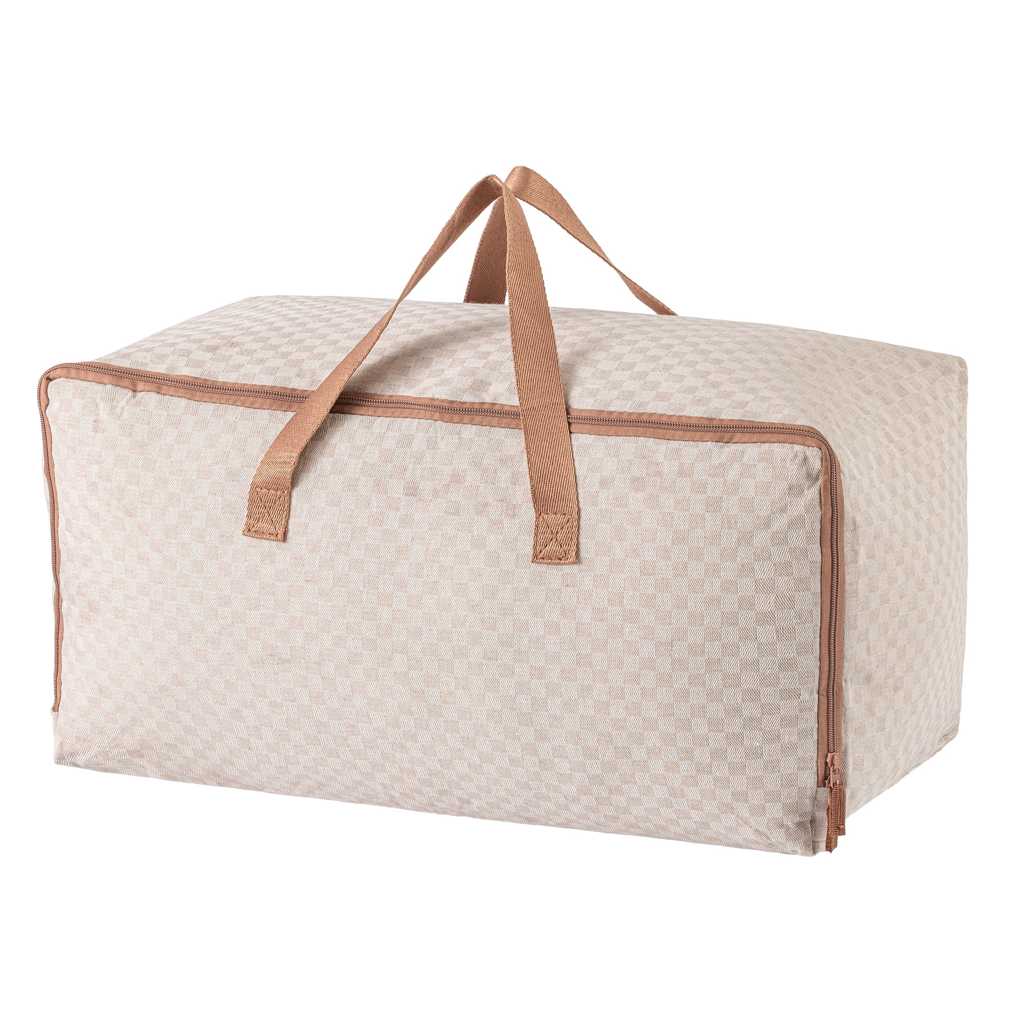 Unique Bargains Storage Floral Moving Bags for Organizing Clothing Brown 23.6"x15.7"x9.8"