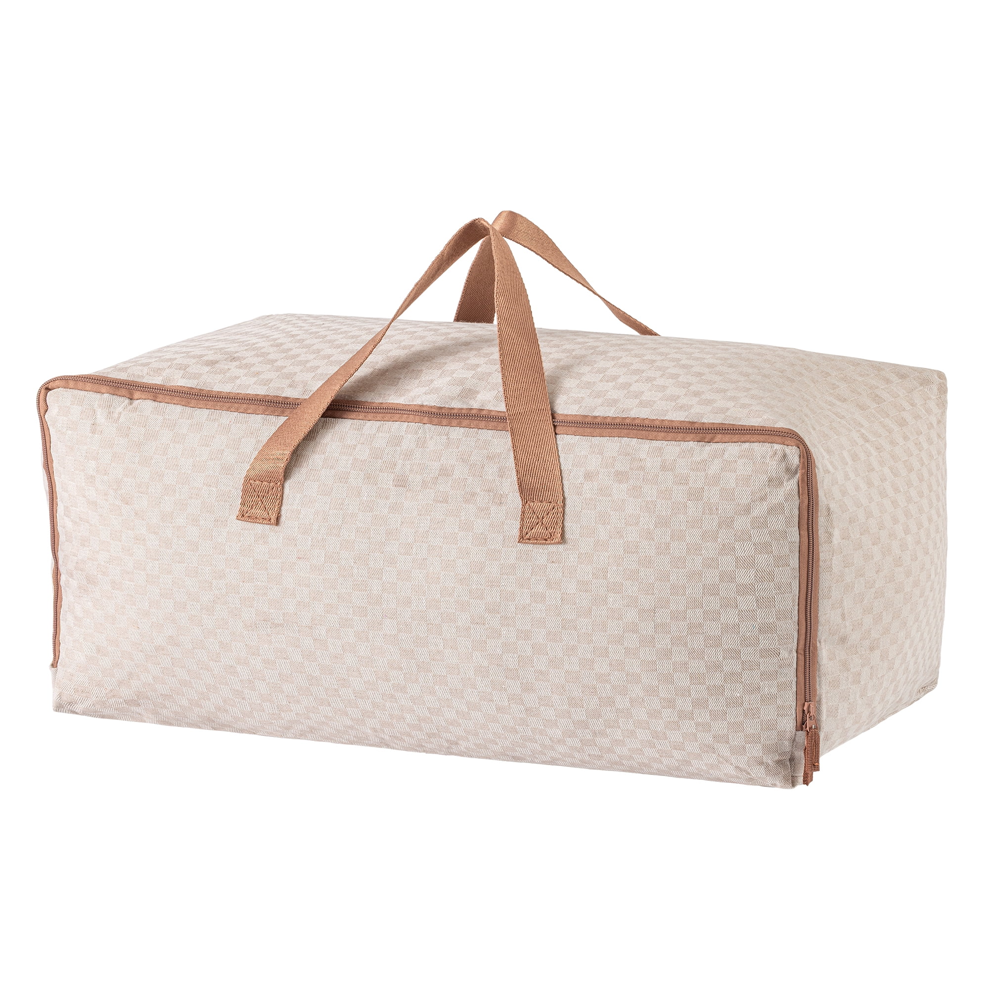 Unique Bargains Storage Floral Moving Bags for Organizing Clothing Brown 27.6"x19.7"x9.8"