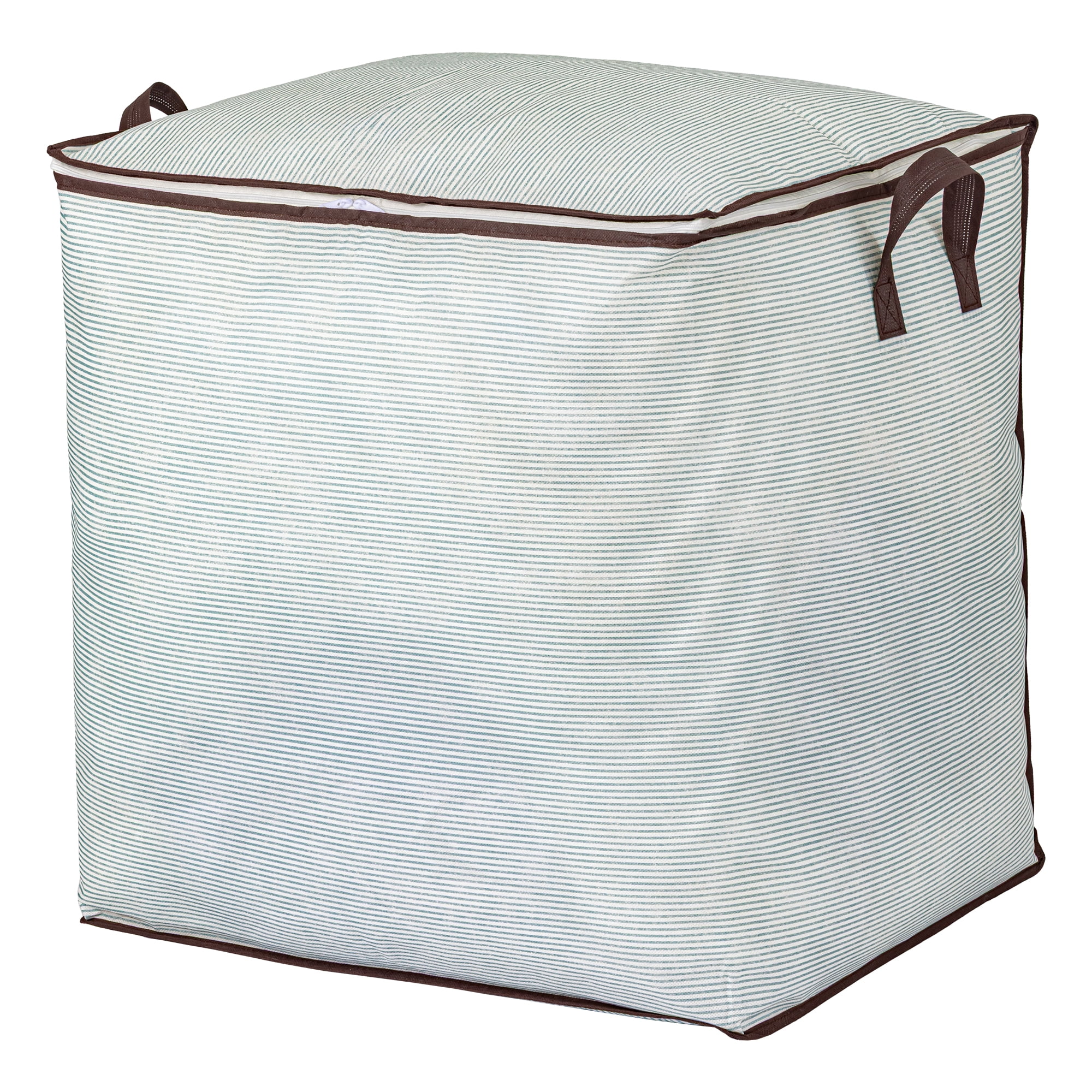Unique Bargains Clothes Storage Bag for Organizing with Handle Green 19.7" x 15.7" x 19.7"
