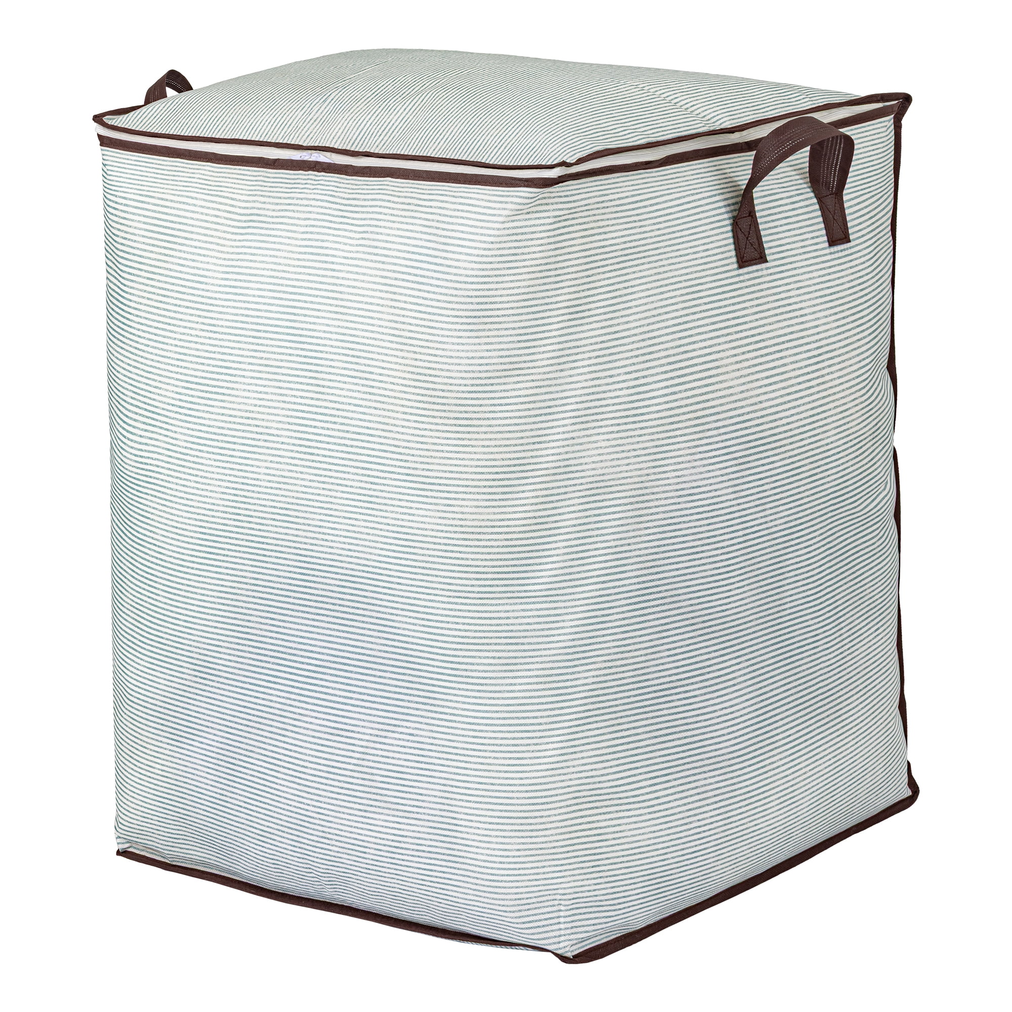 Unique Bargains Clothes Storage Bag for Organizing with Handle Green 19.7" x 23.6" x 27.6"