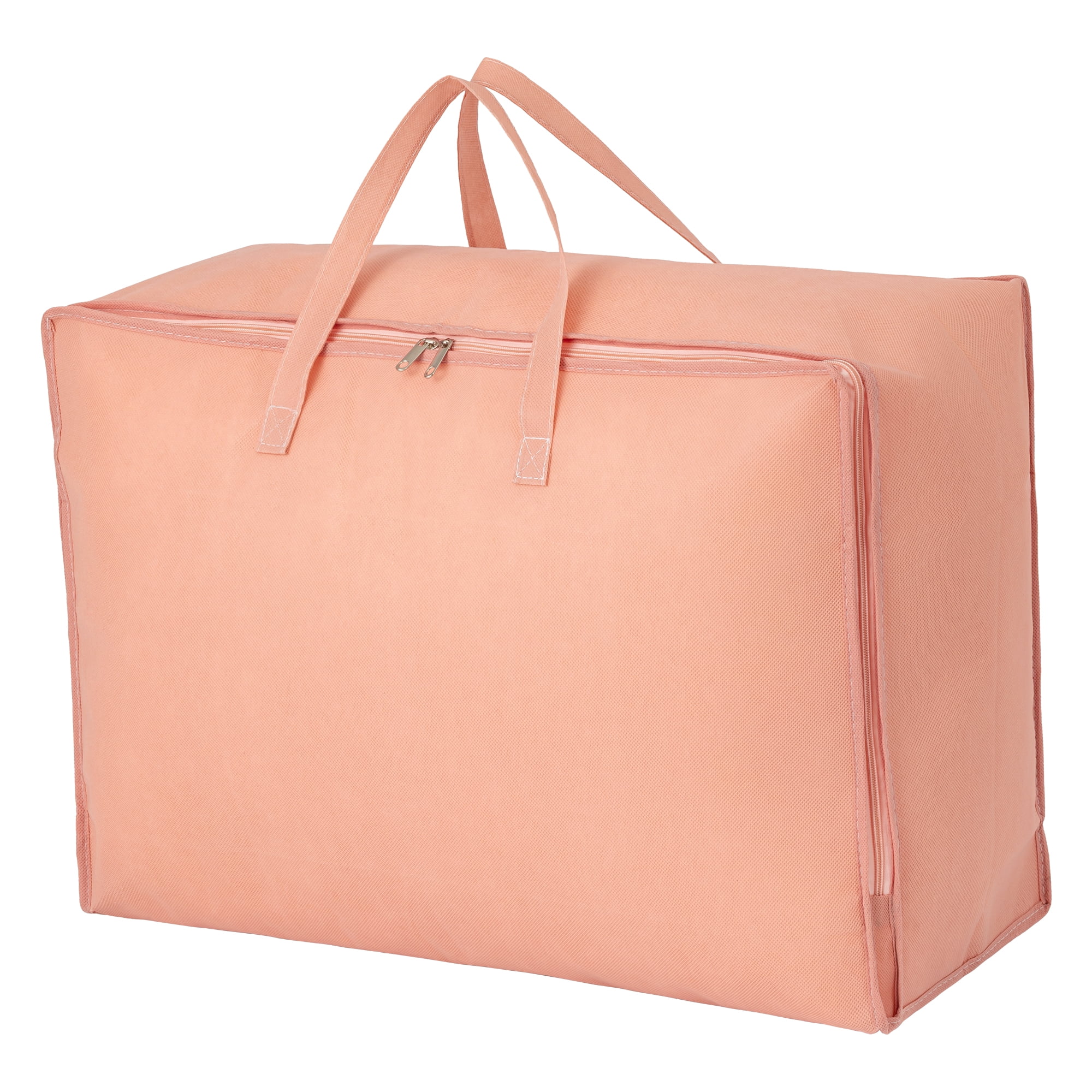 Unique Bargains Clothing Storage Bag Organize Bedroom and Closet Pink 21.3"x14.2"x7.1"