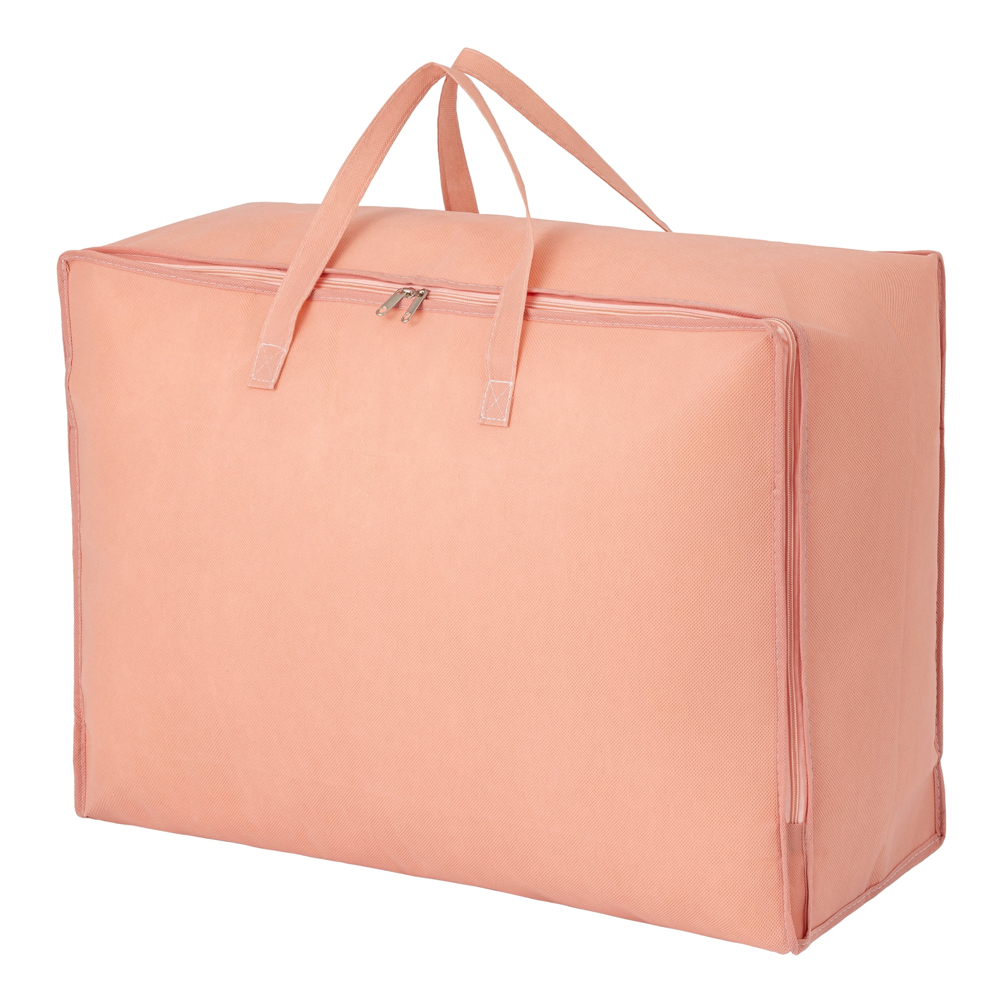 Unique Bargains Clothing Storage Bag Organize Bedroom and Closet Pink 27.6"x19.7"x10.2"