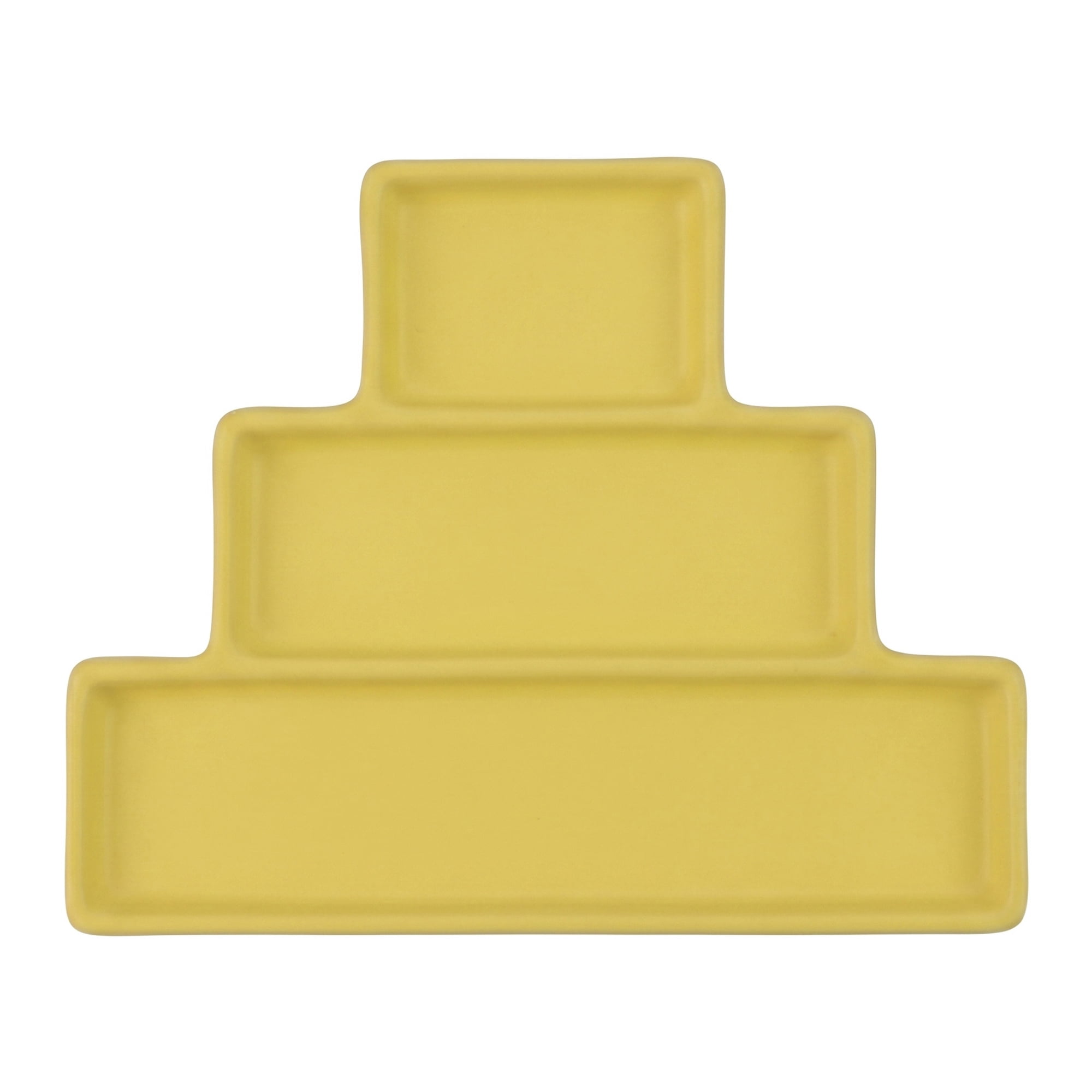 Unique Bargains Cloud Jewelry Dish Irregular Ceramic Trinket Tray Yellow 7.5*5.9*1.2inch