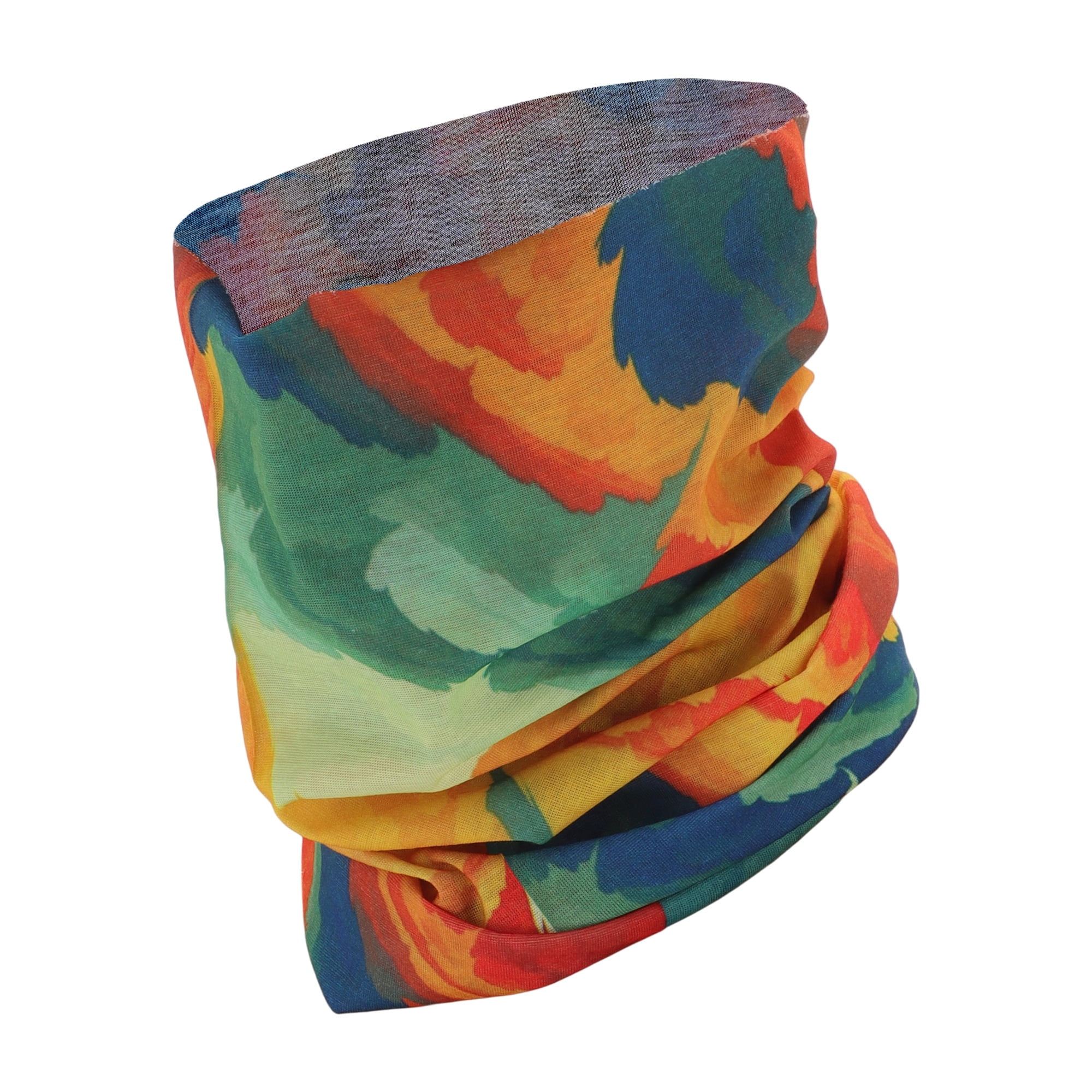 Unique Bargains Cloud Pattern Face Scarf Mask Orange 1 Pc