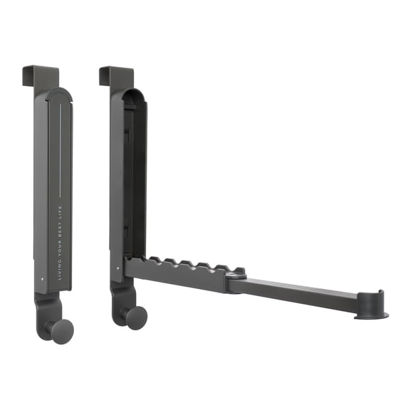 Unique Bargains Coat Rack Door Mount Plastic Hook for Entryway Gray 13.4"x10.6x"1.2"