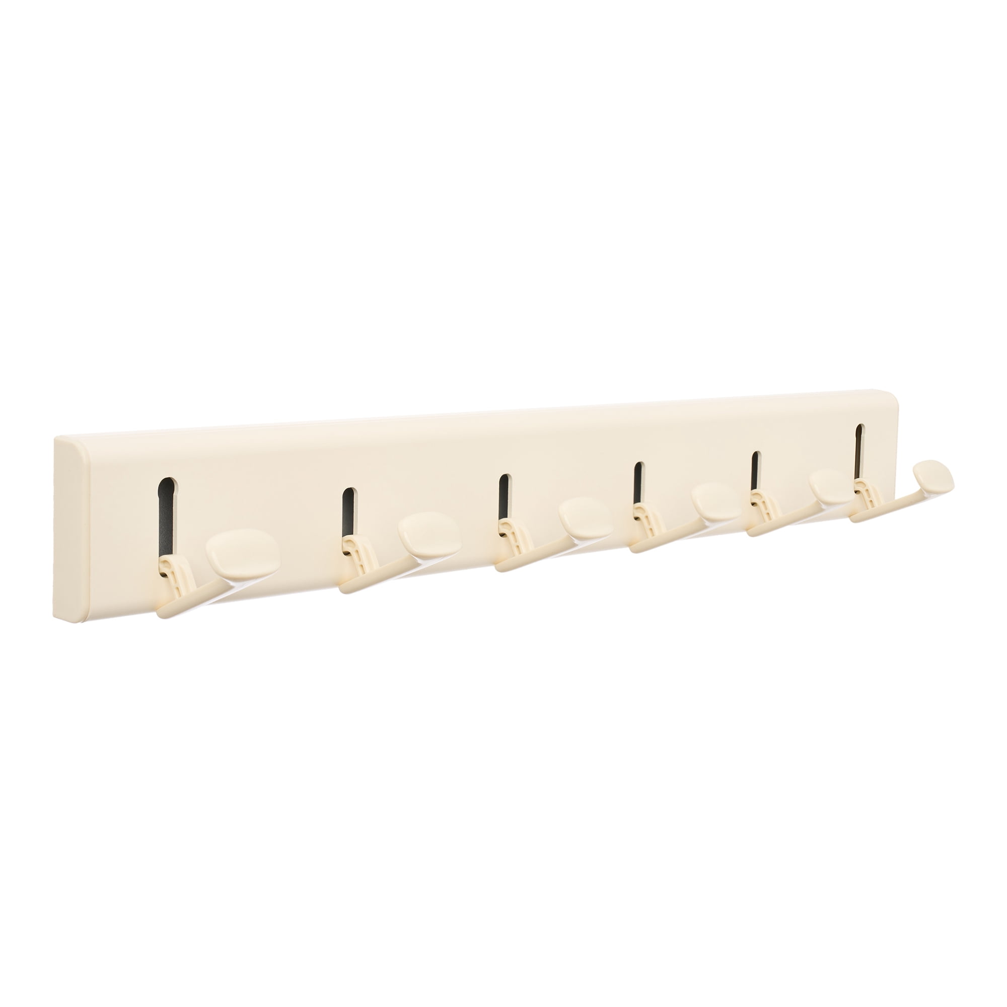 Unique Bargains Coat Rack Wall Mount Aluminum Alloy Hook for Entryway Milk White 17.1*2.2in