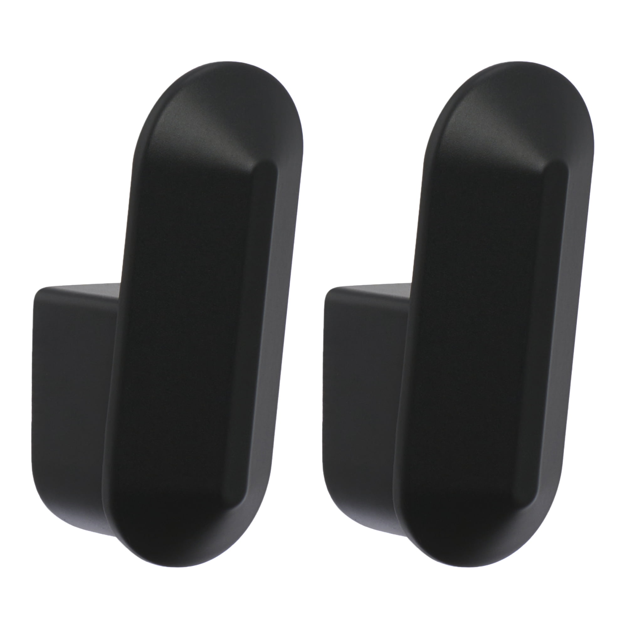 Unique Bargains Coat Rack Wall Mount Aluminum Coat 2 Hooks Hat Rack for Entryway Black
