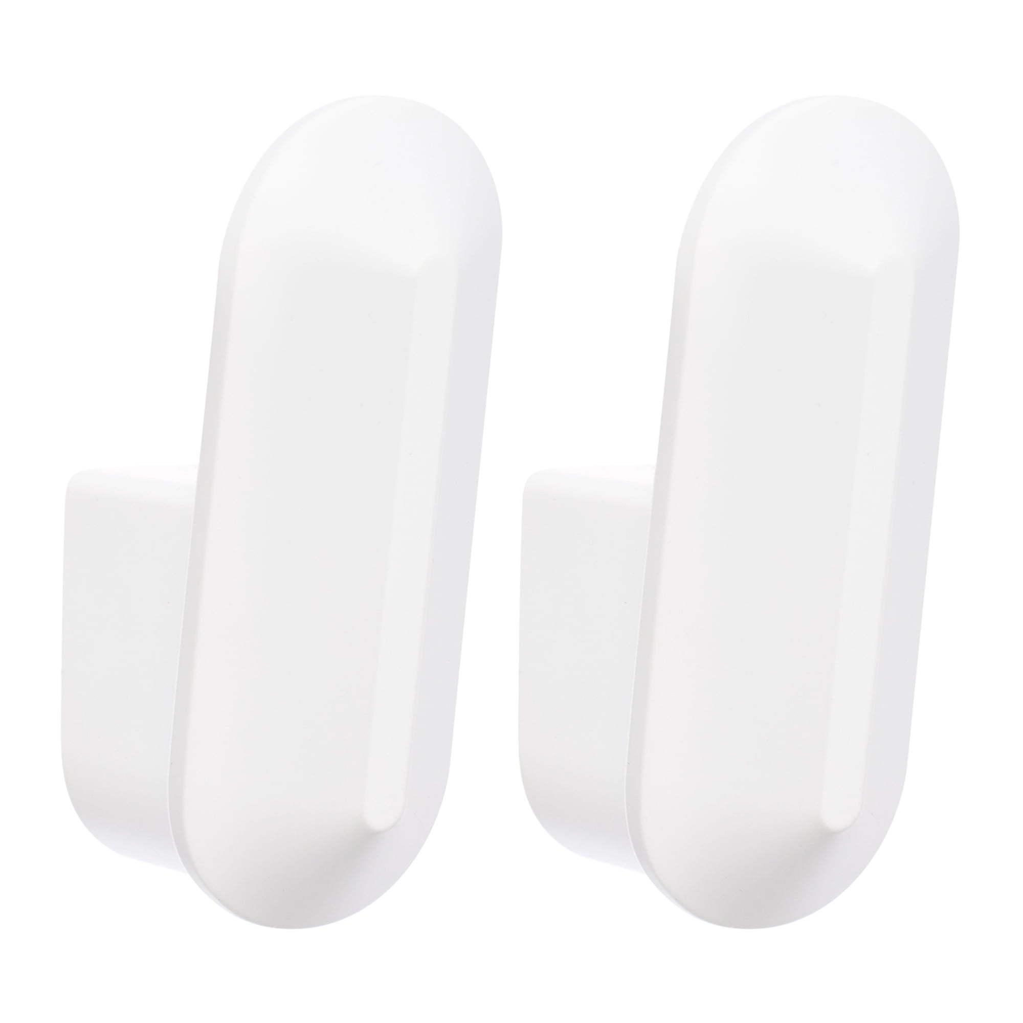 Unique Bargains Coat Rack Wall Mount Aluminum Coat 2 Hooks Hat Rack for Entryway White