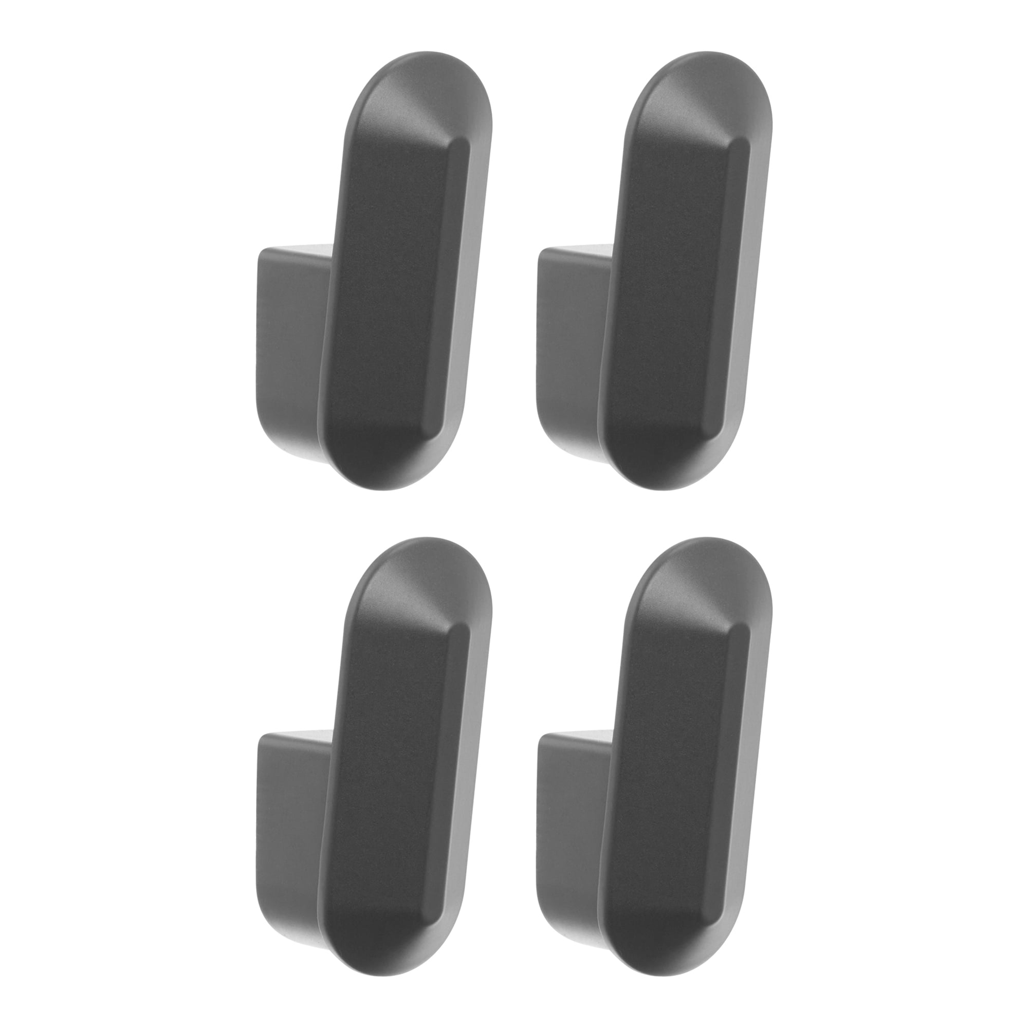 Unique Bargains Coat Rack Wall Mount Aluminum Coat 4 Hooks Hat Rack for Entryway Gray